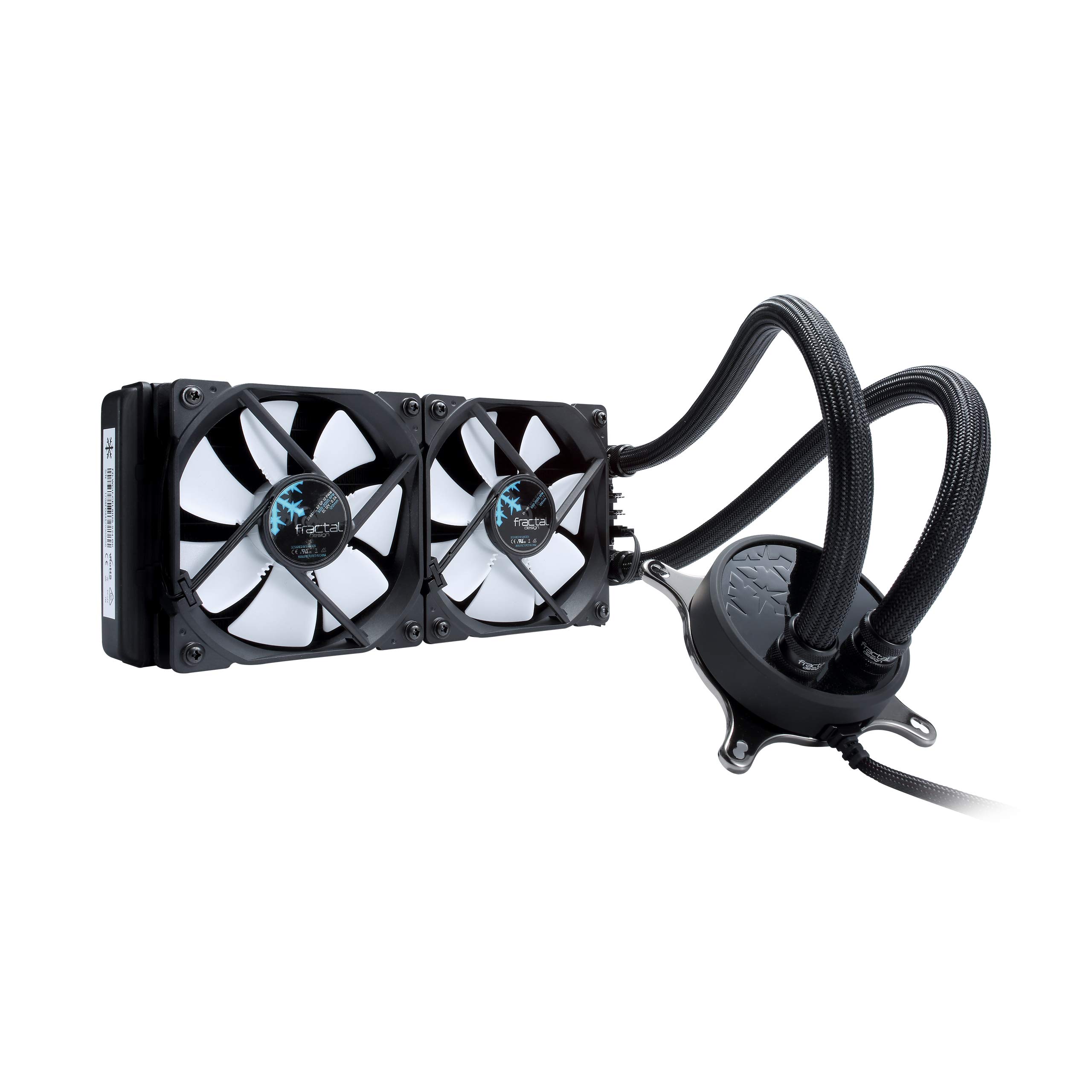 Fractal Design Celsius S24 240mm AIO Liquid CPU Cooler - PWM Intelligent Control, Ultra Silent with 2x Dynamic X2 GP-12 120mm Fans - 1/4