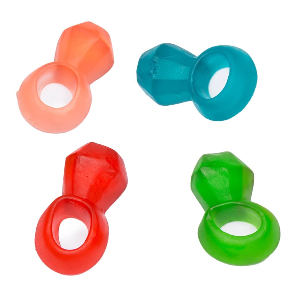 Fruidles Ring Candy Gummies - 24 Pack of Assorted Fruit Flavored Chewy Rings | Perfect for Birthday Parties, Halloween Treats & Kids Snacks