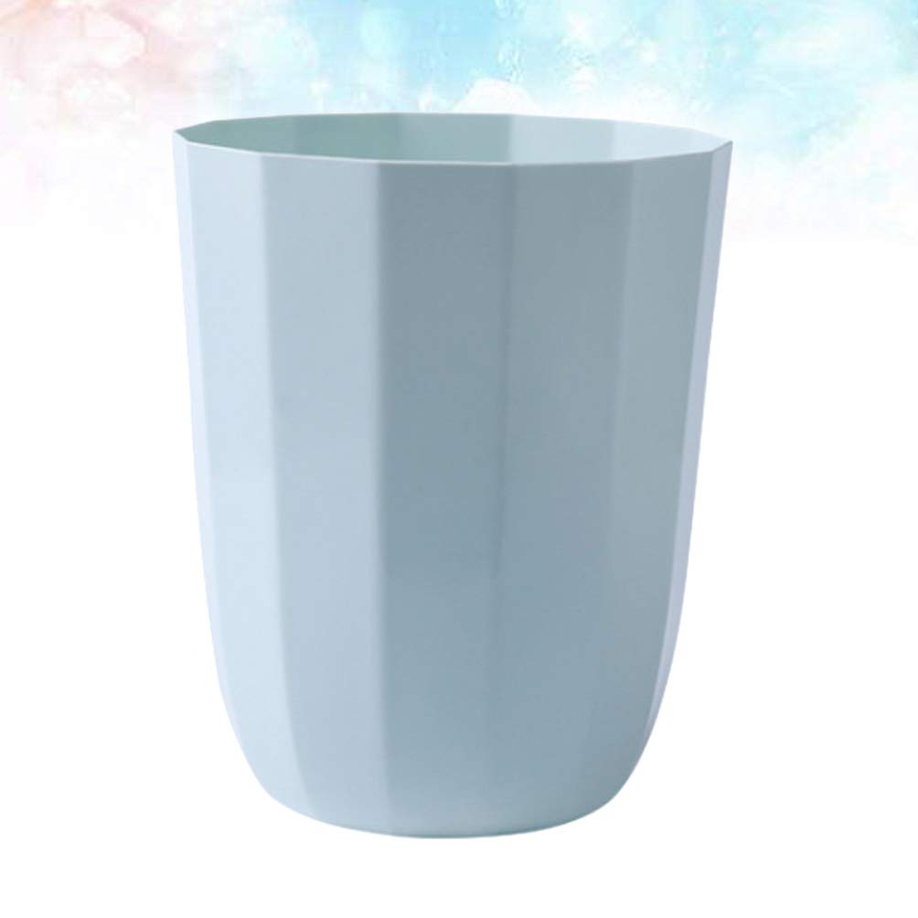 Open Top Plastic Trash Can - Small Waste Basket for Bathroom, Bedroom, Kitchen, Office, Dorm | Indoor/Outdoor Use | Perfect for Home, College & Household Organization