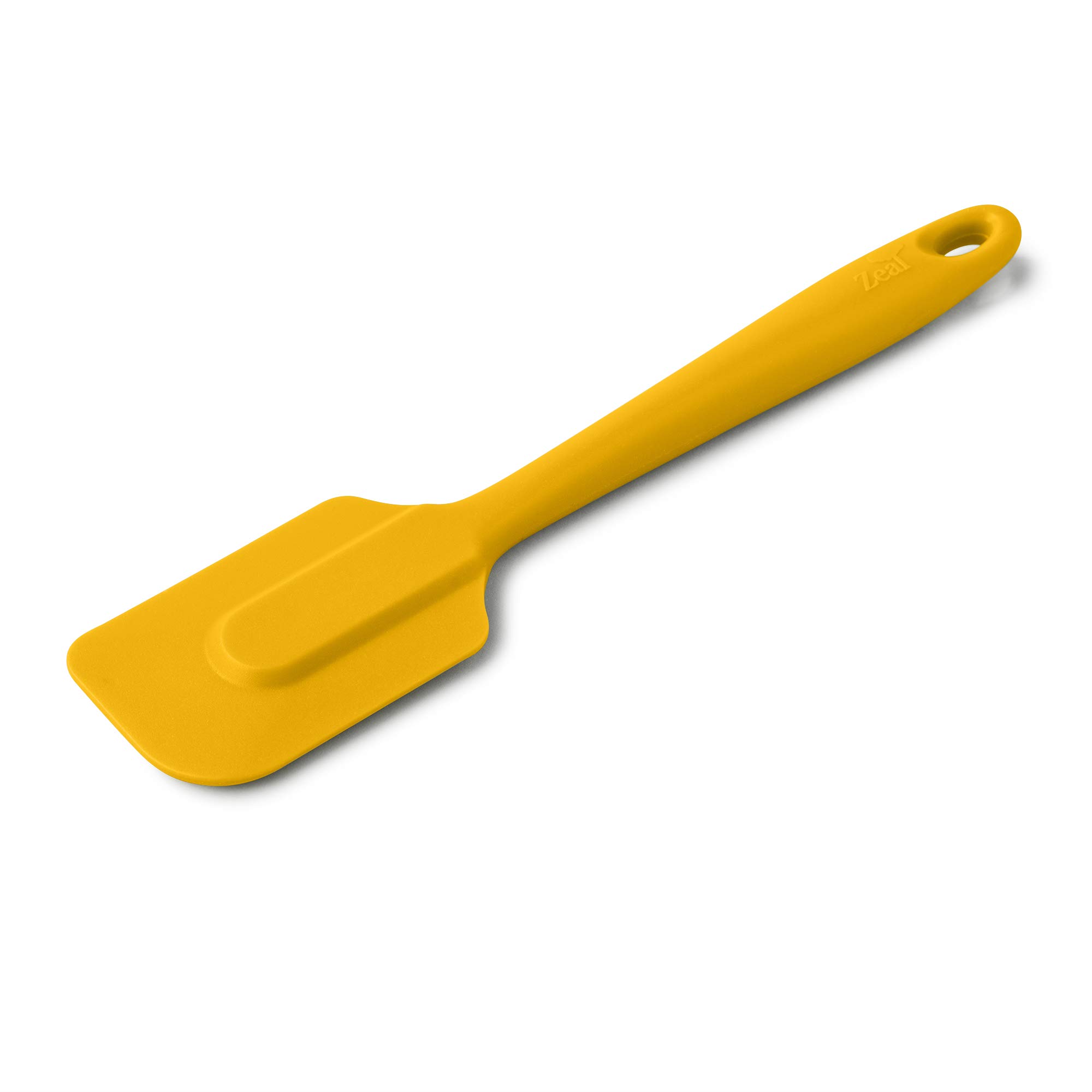 Zeal Silicone Non-Stick Cooking & Baking Spatula - 26cm Heat-Resistant Kitchen Utensil for Flipping, Scraping & Mixing - Mustard Yellow - Perfect for Pancakes, Eggs & Baking