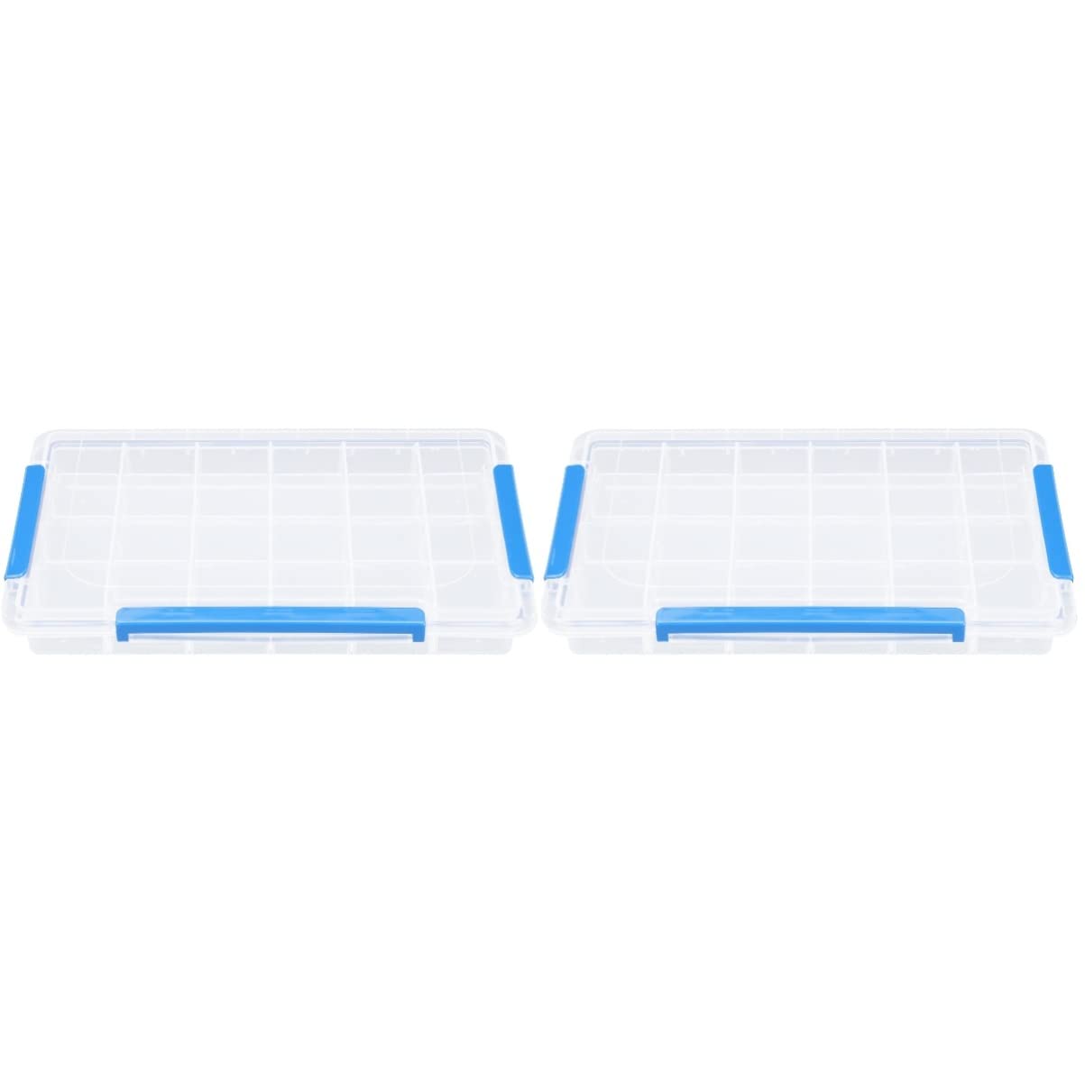 Alipis 2-Piece Plastic Jewelry Organizer Tray with Dividers - Clear Storage Box for Earrings, Rings & Necklaces - Perfect for Travel, Vanity & Closet Organization