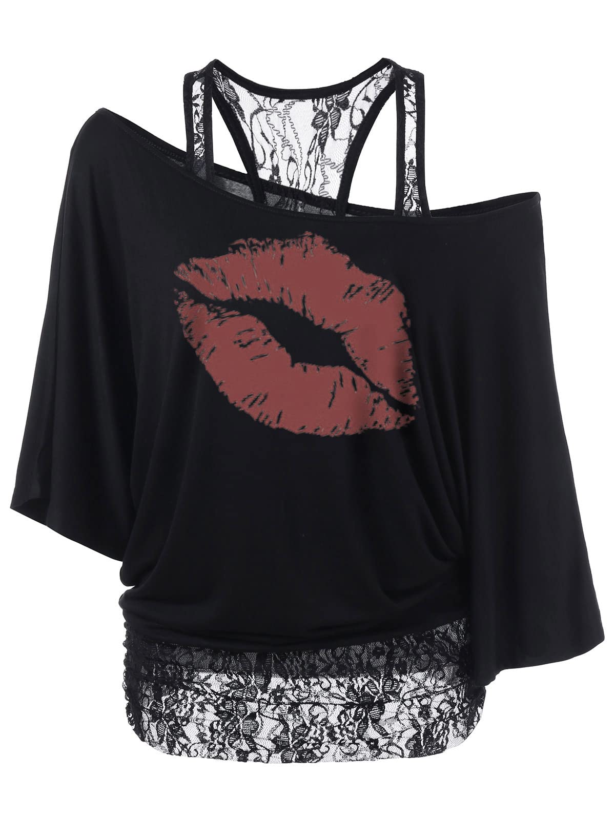 ROSE GAL Women's Plus Size Lace T-Shirt - Floral Graphic Casual Summer Blouse for Women | Perfect for Beach Outings, Date Nights & Casual Wear