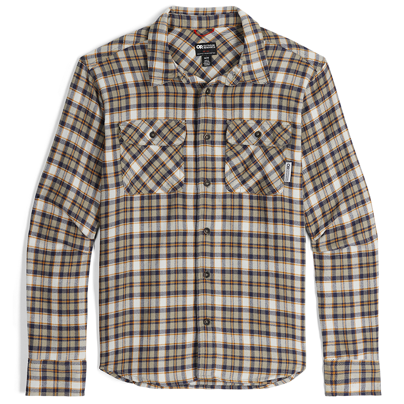 Men's Comfortable Feedback Flannel Twill Shirt - Soft Plaid Long Sleeve Button Down for Casual Wear & Outdoor Activities