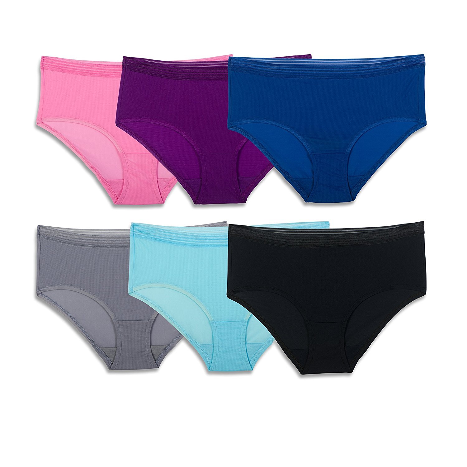 Fruit of the Loom Women's Cotton Comfort Underwear 5-Pack - Soft Breathable Panties for Everyday Wear, Workout & Sleep