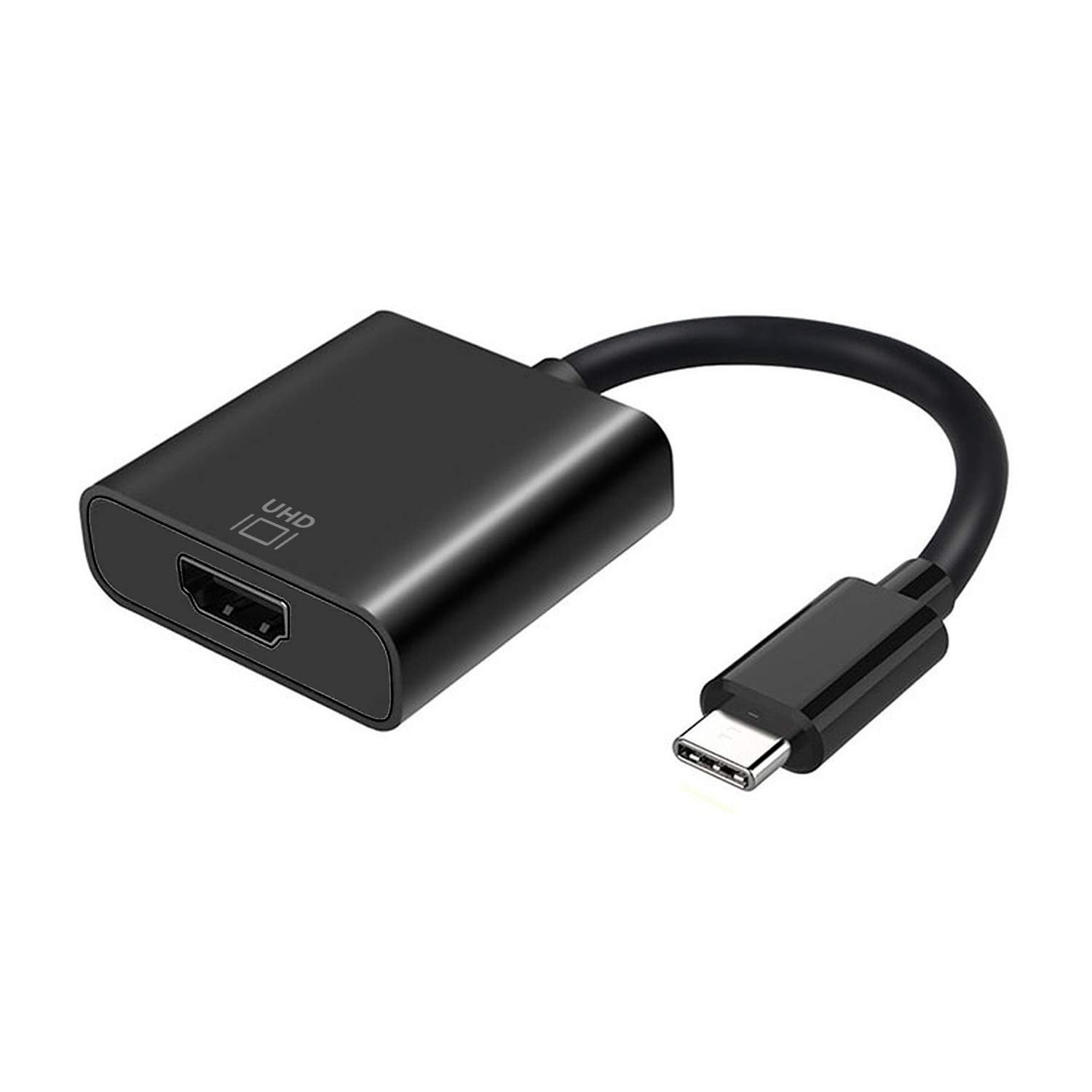 4K@60Hz USB-C to HDMI Converter Adapter - 15CM Black Cable for MacBook, iPad, Samsung - Stream HD Videos to TV/Monitor for Work & Entertainment