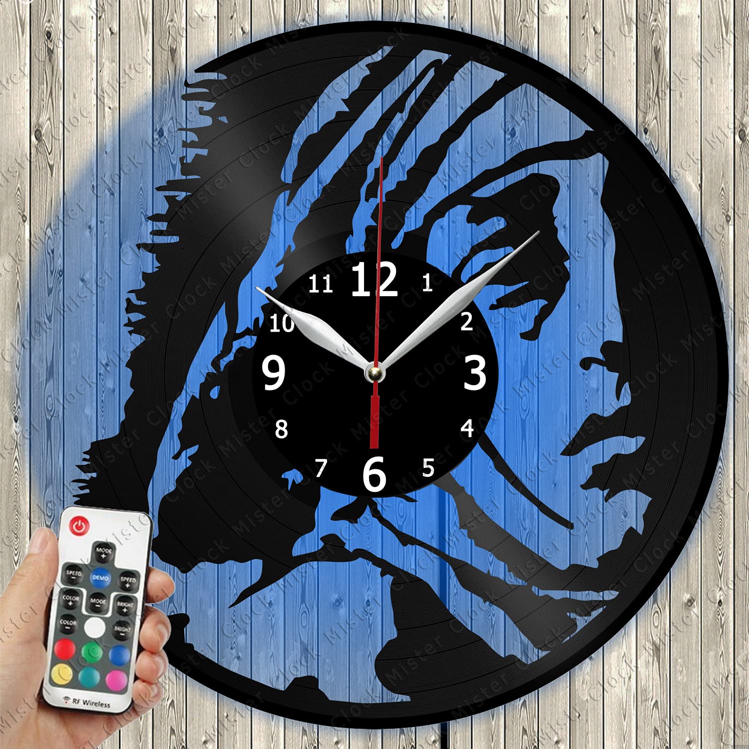 Mary Magdalene LED Vinyl Record Wall Clock - Unique Handmade Decor with Soft Glow, Vintage Music Gift for Home, Bedroom, Living Room & Office Decor
