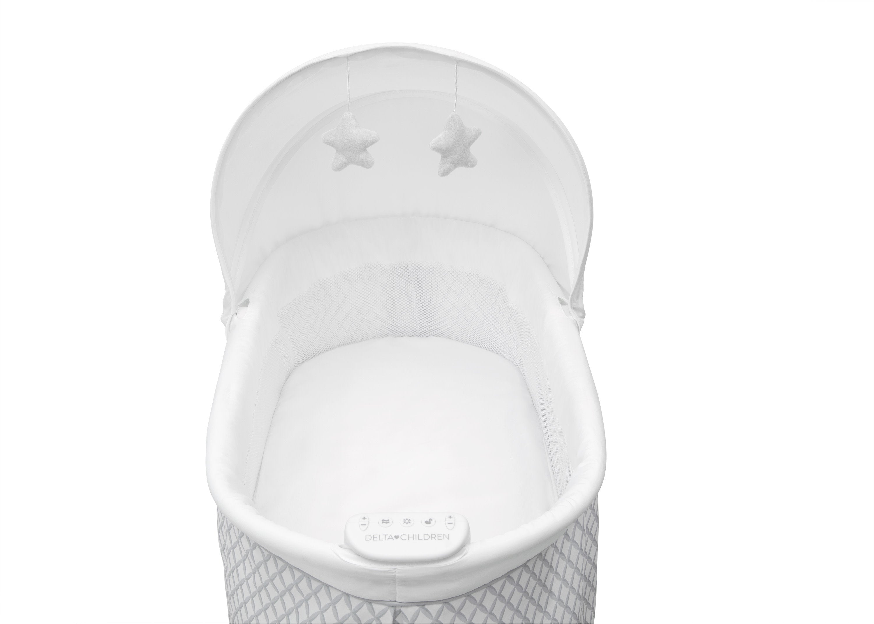 Premium Deluxe Soothing Dreams Bassinet - Ultra Soft Baby Crib with Gentle Rocking Motion & Night Light - Perfect for Nursery, Bedroom Co-Sleeping & Newborn Naptime