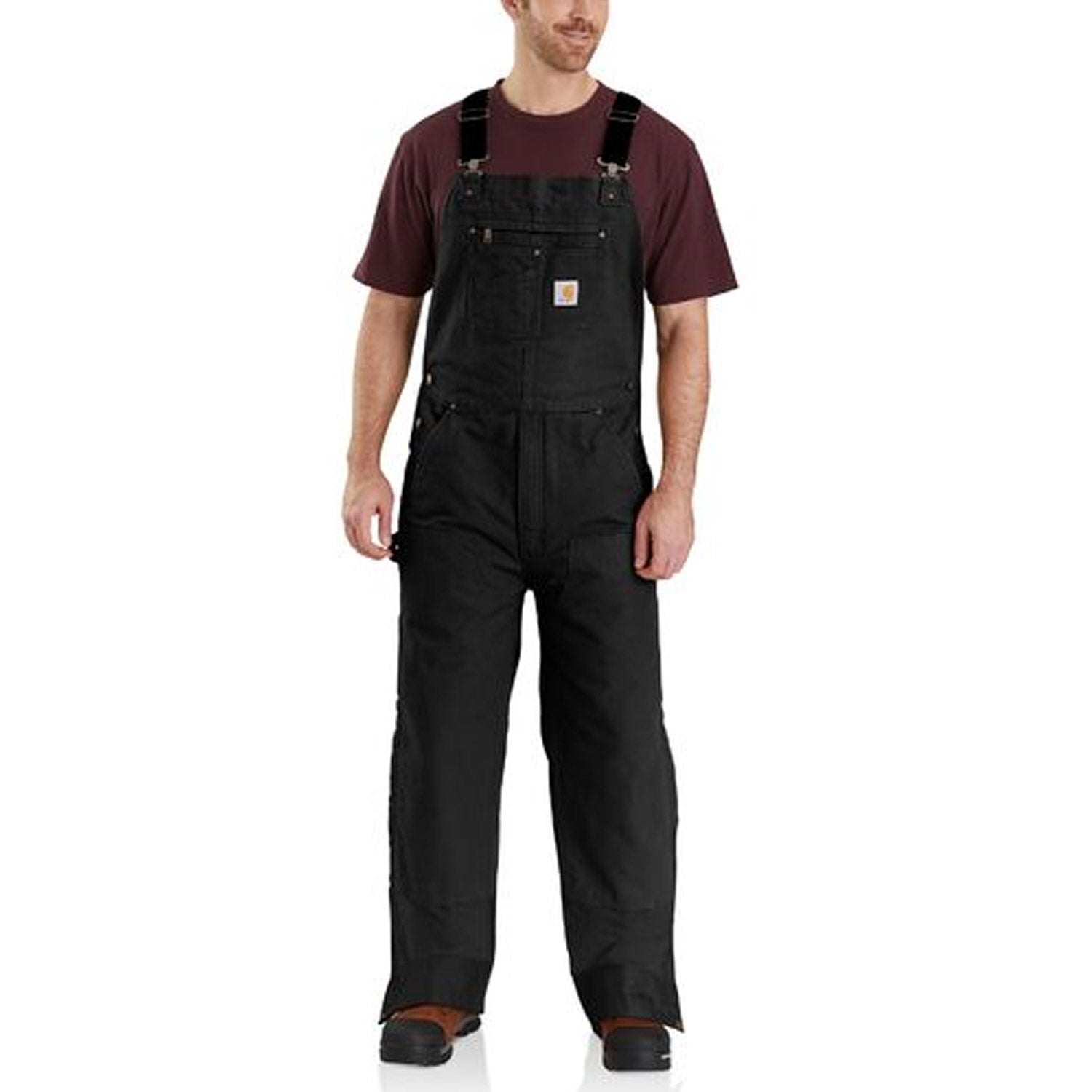 Carhartt Men's Quilt Lined Duck Bib Overalls - Durable Workwear for Construction, Farming & Outdoor Activities