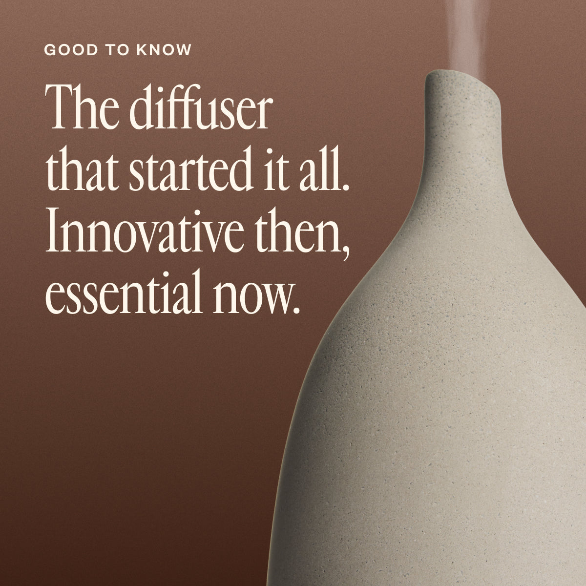 Aroma Om Essential Oil Diffuser | Natural Stone Ultrasonic Humidifier for Home, Office, Yoga & Meditation - Relaxing Aromatherapy Gift