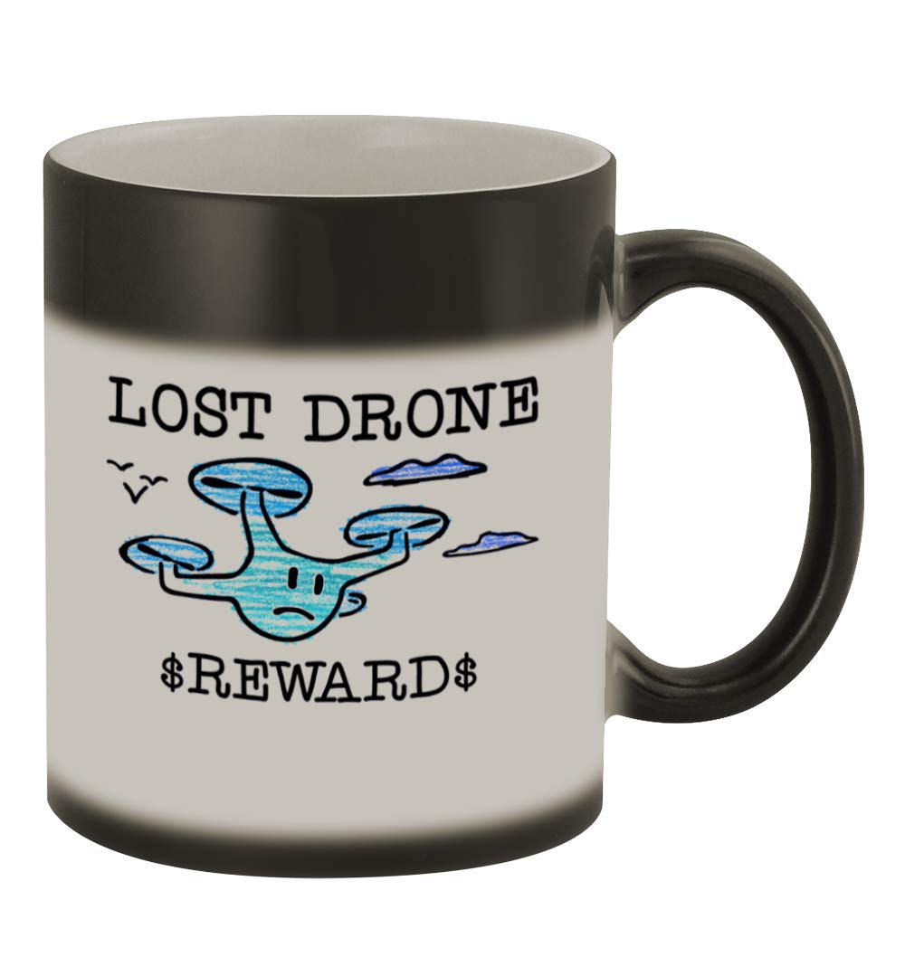 Funny Color Changing Coffee Mug - 11oz Ceramic Magic Cup with Lost Drone Design - Perfect for Office Humor & Coffee Lovers Gifts