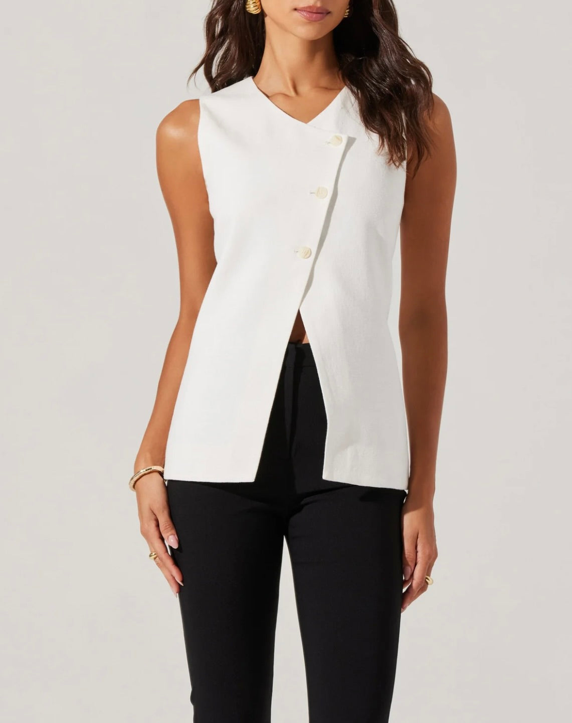 Sonja Women's Asymmetrical Vest - Stylish Open Front Layering Piece for Fall & Winter Fashion | Office Wear, Casual Outfits, Date Night Looks