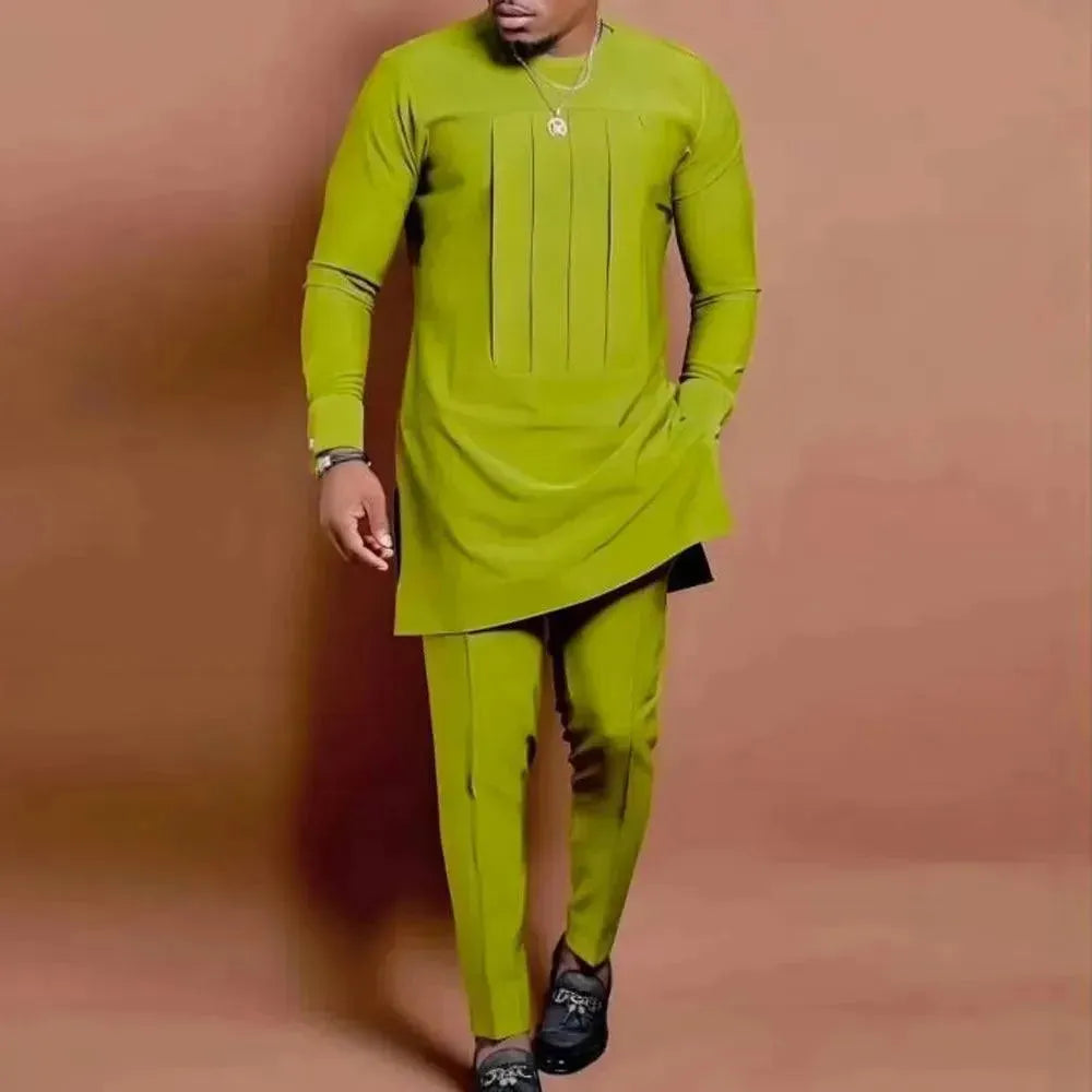 Stylish Men's Graphic Print Cotton Two Piece Outfit Set - Casual Lounge & Streetwear Fashion for Everyday Wear