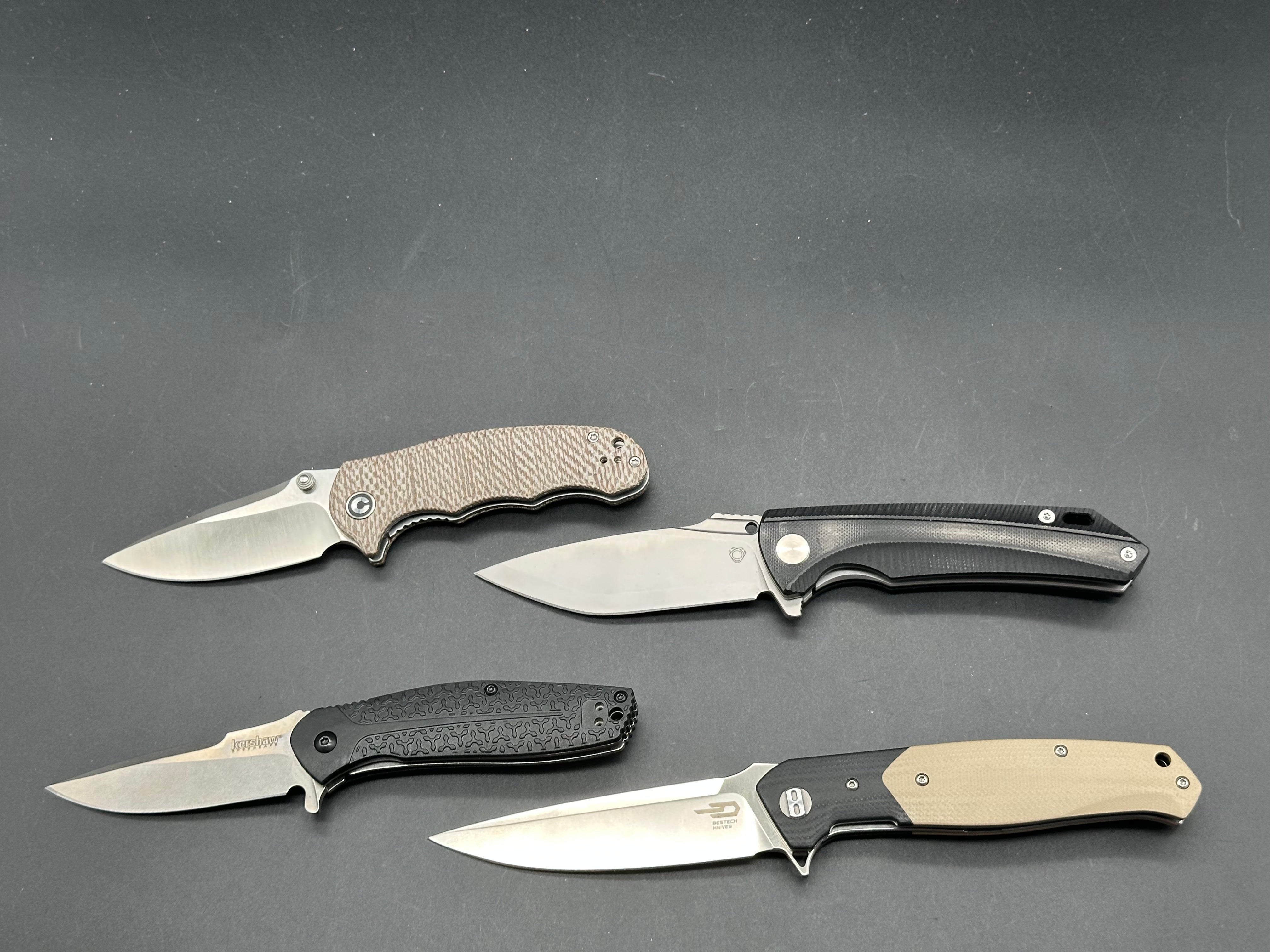 Premium 4-Piece Knife Bundle - Civivi, Sixleaf, Kershaw & Bestech - Perfect for Camping, Hiking & Outdoor Adventures