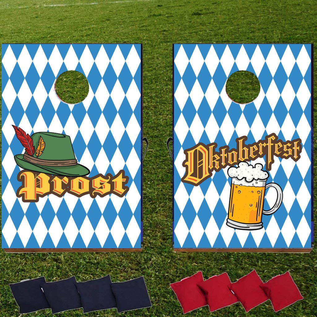 VictoryStore Oktoberfest Cornhole Bag Toss Game - Premium Prost Cornhole Set for Outdoor Parties, Tailgates, and Festive Gatherings