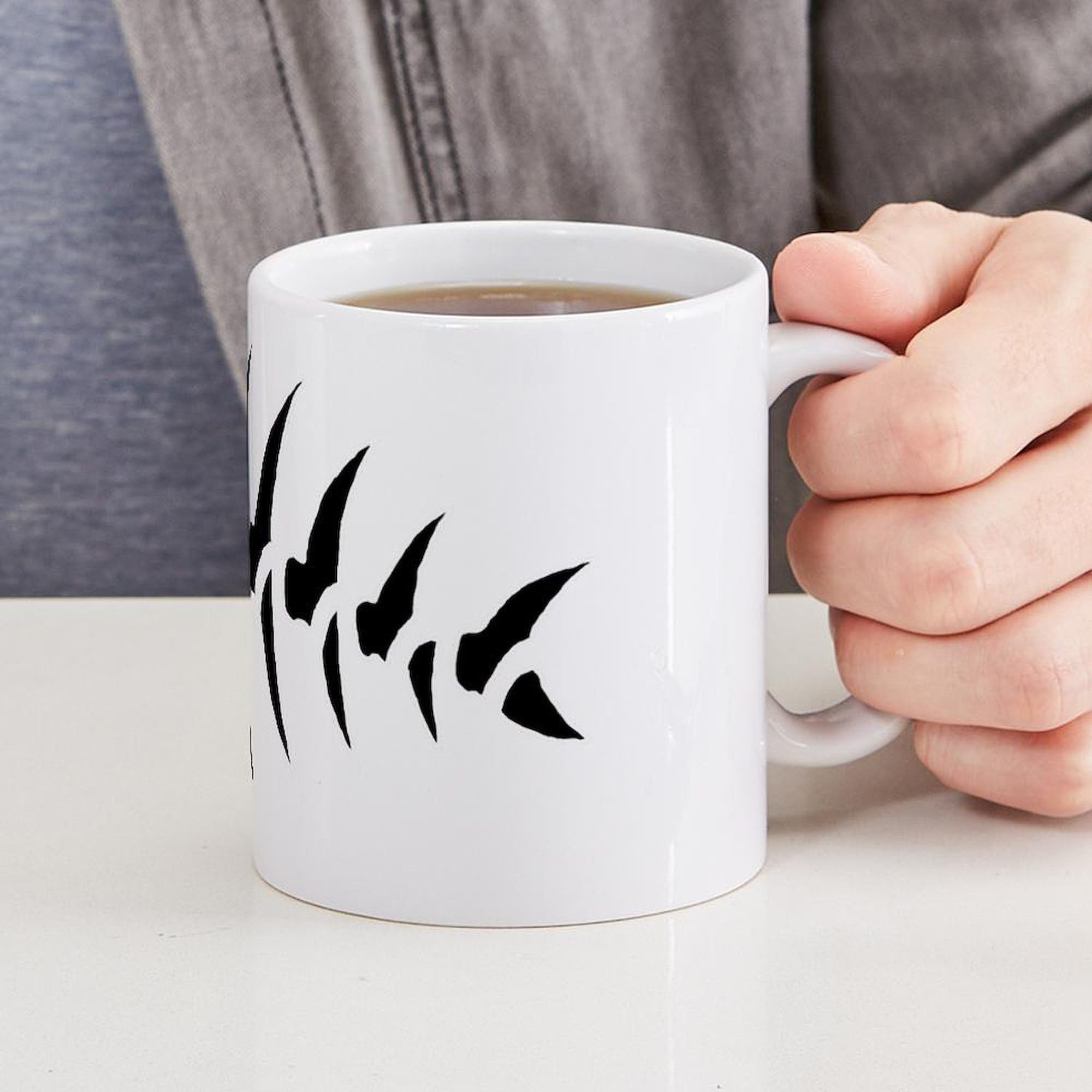 Pirate Fish Ceramic Coffee Mug 11 oz (325 ml) - Funny Novelty Gift for Pirate Lovers, Perfect for Coffee, Tea & Hot Drinks at Home or Office