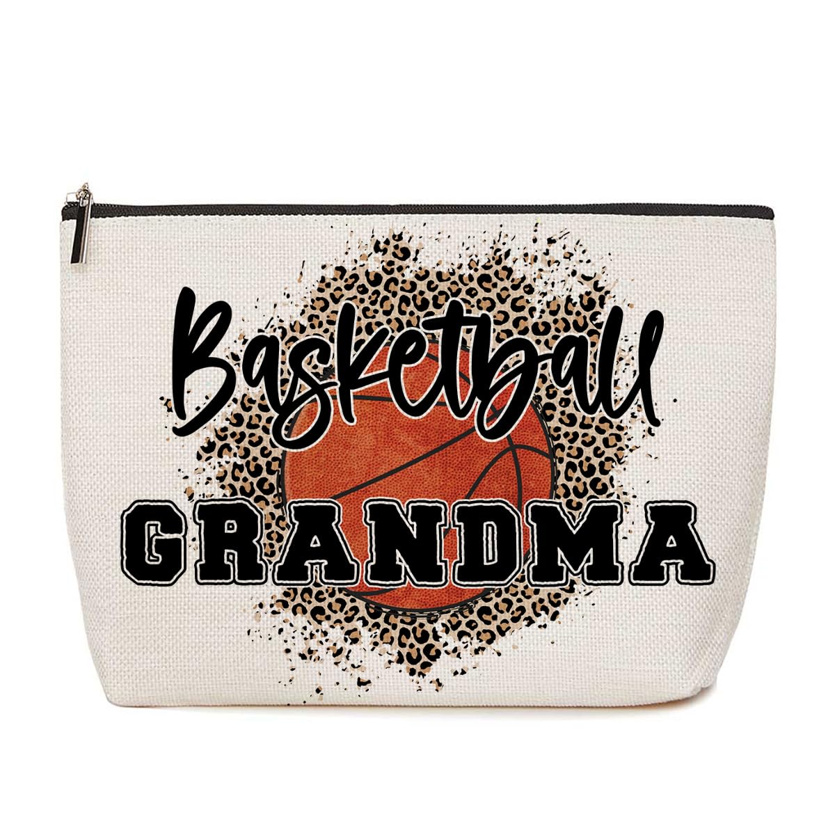 Basketball-Themed Makeup Bag for Women - Perfect Travel Toiletry Cosmetic Bag for Grandma, Mom, Nana, Coach, Team Lovers - Great Gift for Christmas, Mother's Day, Birthday & Basketball Party Favors - Ideal for Travel, Gym & Sports Events