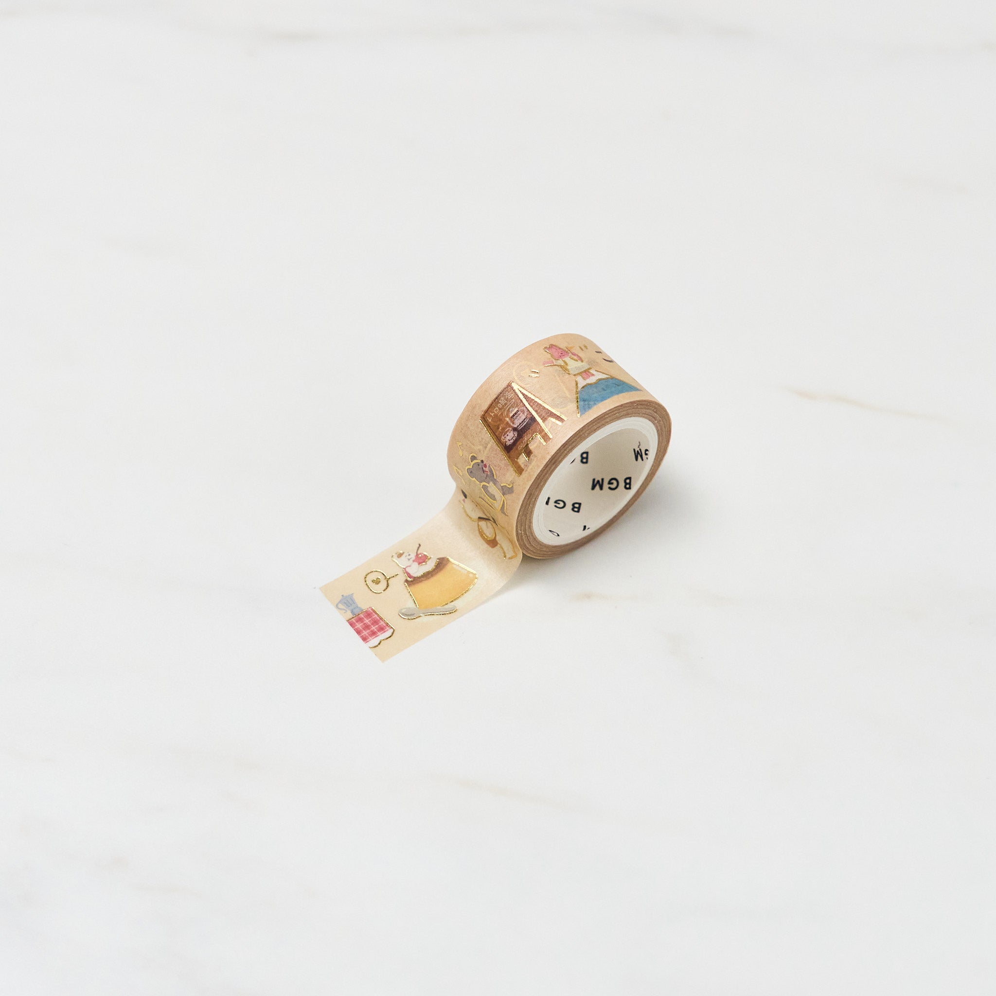 BGM World Cafe Travelogue Series Foil Masking Tape - Decorative Washi Tape for Scrapbooking, Journaling & DIY Crafts - Perfect for Home Office, Gift Wrapping & Creative Projects
