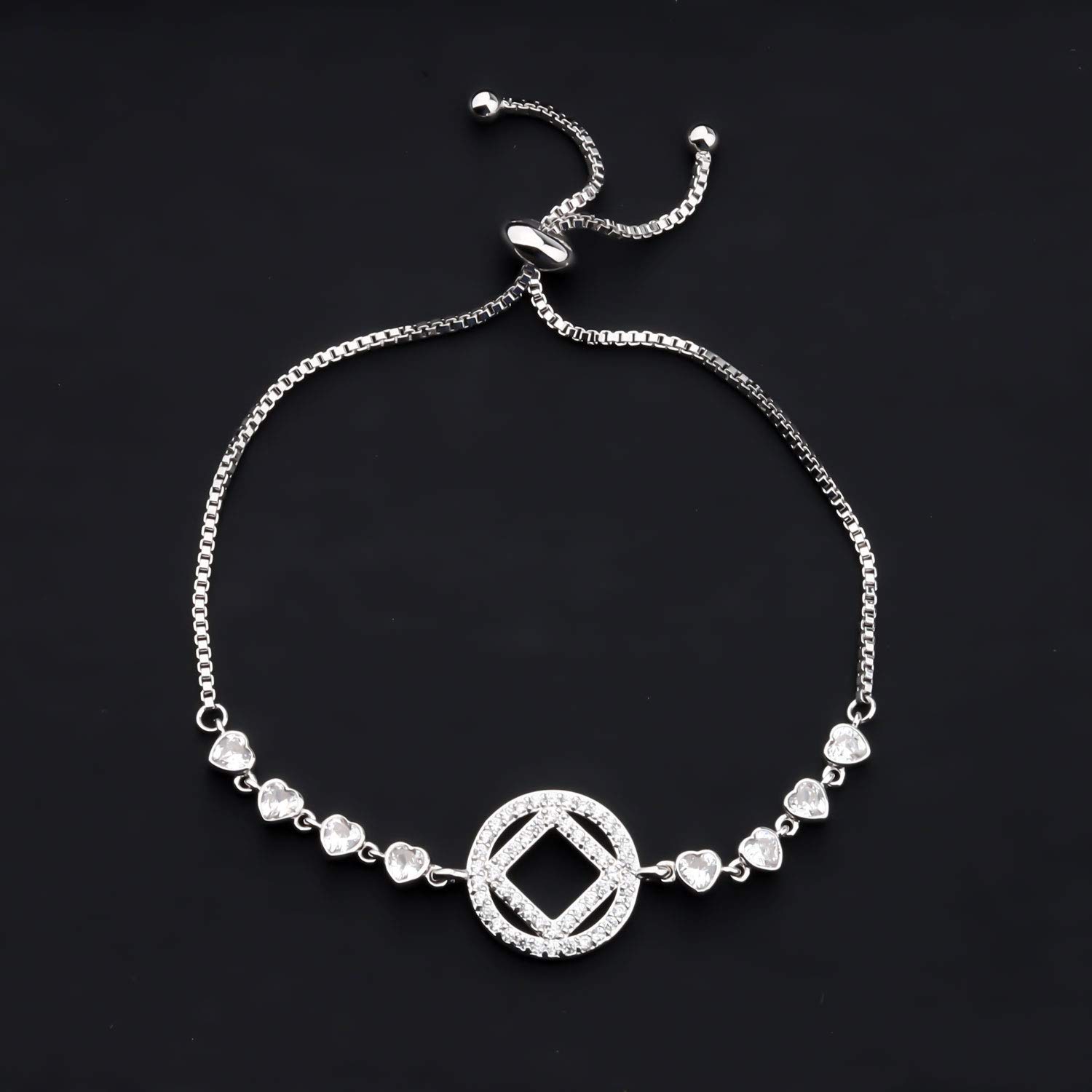 ENSIANTH Sobriety & Addiction Recovery Bracelet - AA NA Gift for Alcoholics Anonymous & Narcotics Anonymous - Inspirational Jewelry for Sobriety Milestones & 12-Step Programs