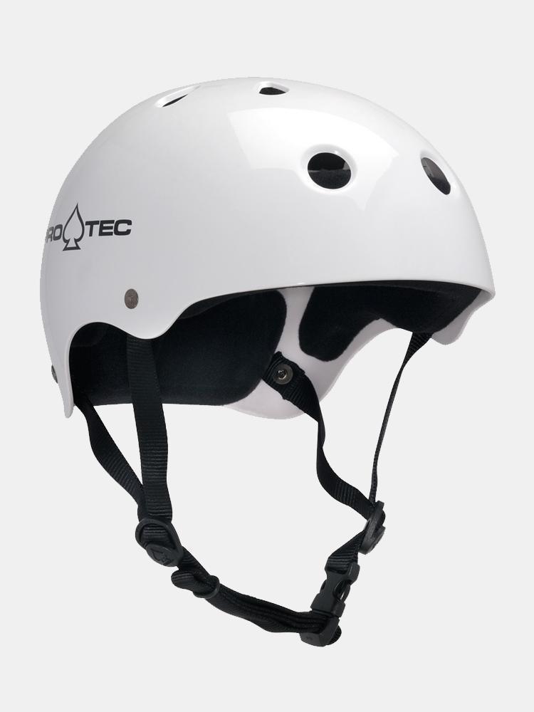 Protec Classic Skate Helmet - Certified Safety, Lightweight & Comfortable for Skateboarding, Scooters & Rollerblading - Gloss White Finish for Style & Protection