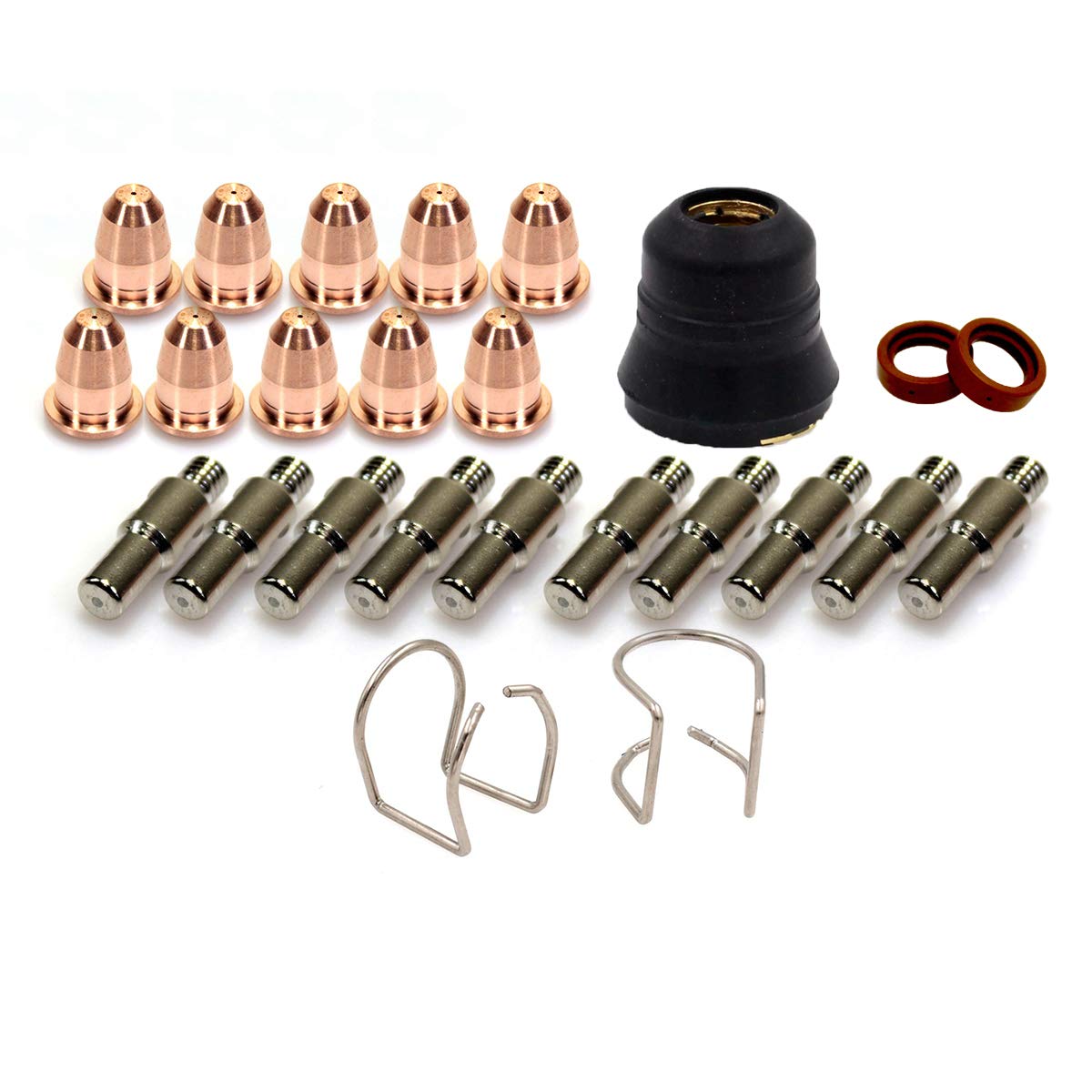 Vipercut 30 Plasma Cutter Electrode & Nozzle Kit - 25pcs Replacement Consumables for Metal Cutting | Perfect for DIY Projects, Automotive Repair & Industrial Fabrication