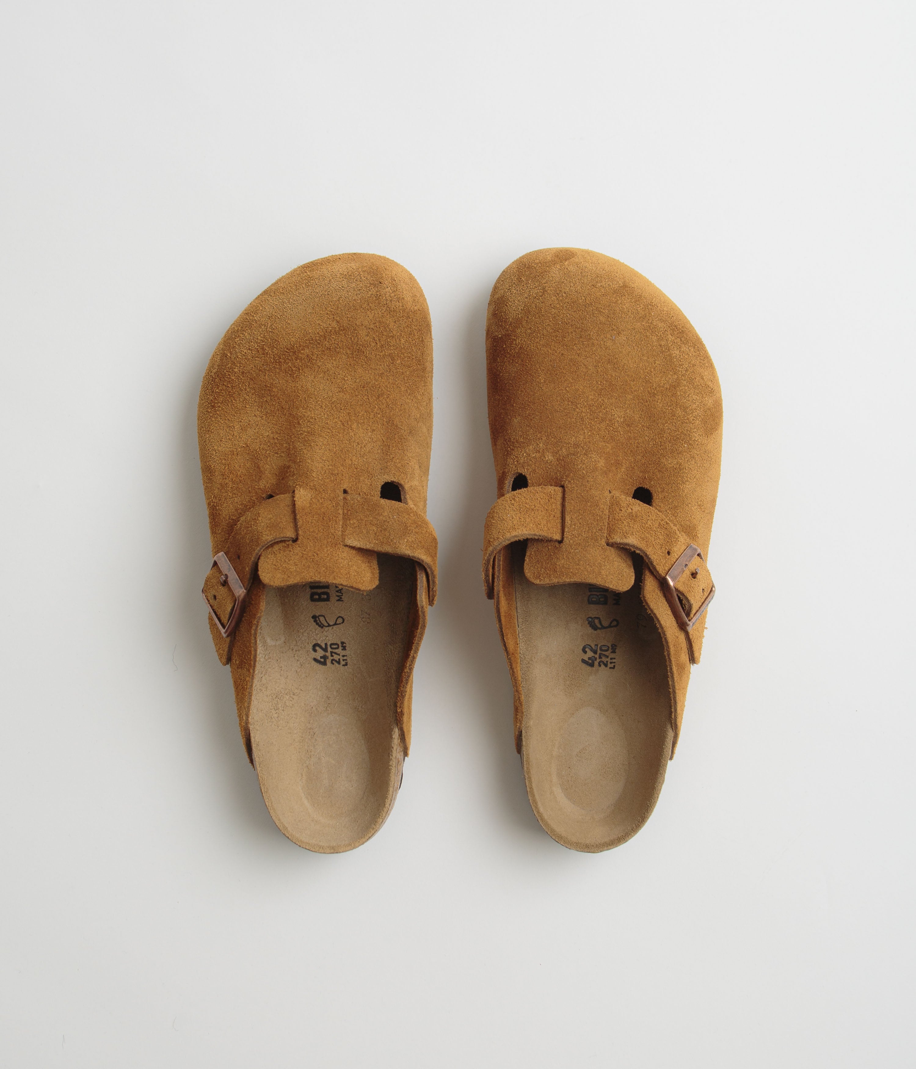 Birkenstock Boston Soft Footbed Clogs for Men & Women - Comfortable Mink Suede Sandals for Home, Office & Casual Wear