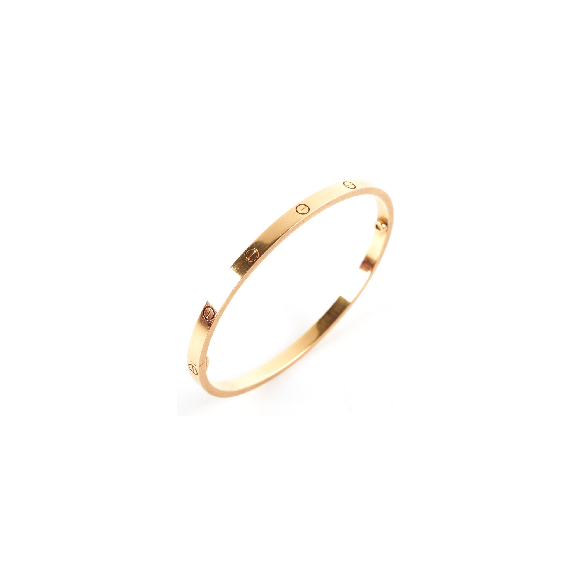 Cartier Small Model Love Bangle Bracelet in 18K Yellow Gold Size 17 - Perfect for Weddings, Anniversaries & Luxury Gifts