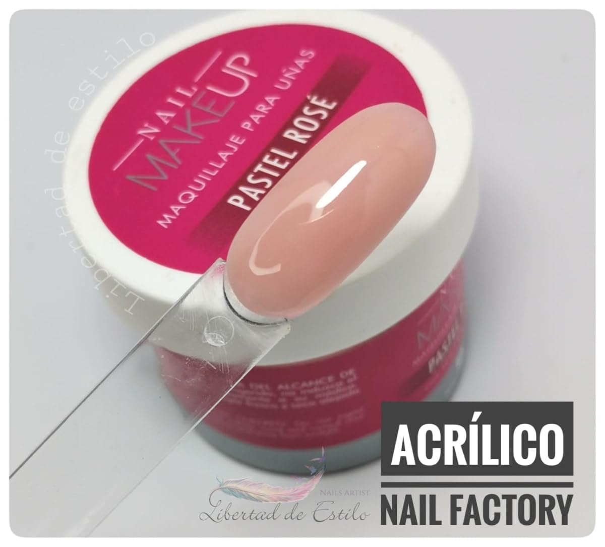 Pastel Rose 7oz Acrylic Cover Polymer Powder for Nail Art - Perfect for DIY Manicures, Salon Nail Extensions & Gel Nail Designs