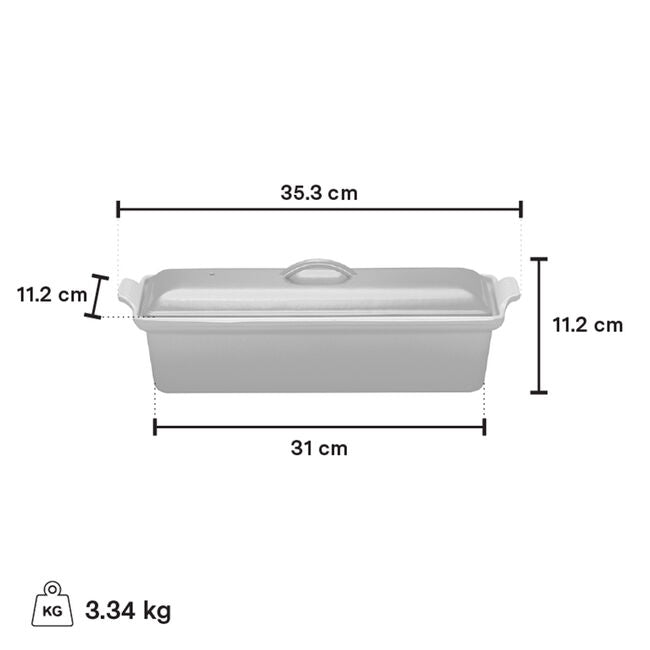 Le Creuset 1.8 Quart Cerise Enameled Cast Iron Pâté Terrine - Perfect for French Cuisine, Charcuterie Boards & Elegant Entertaining