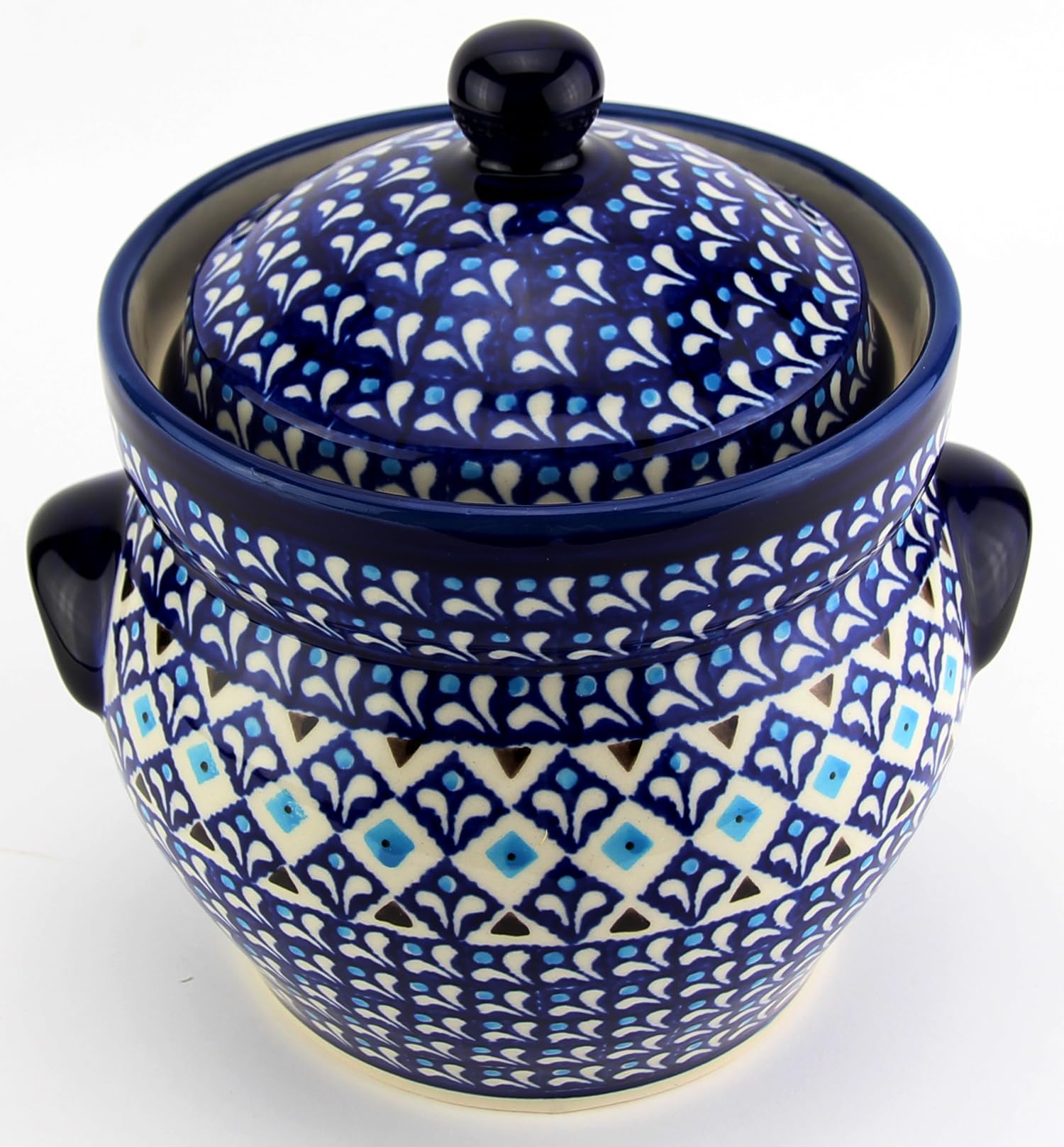 Authentic Polish Pottery Fermenting Crock - 6