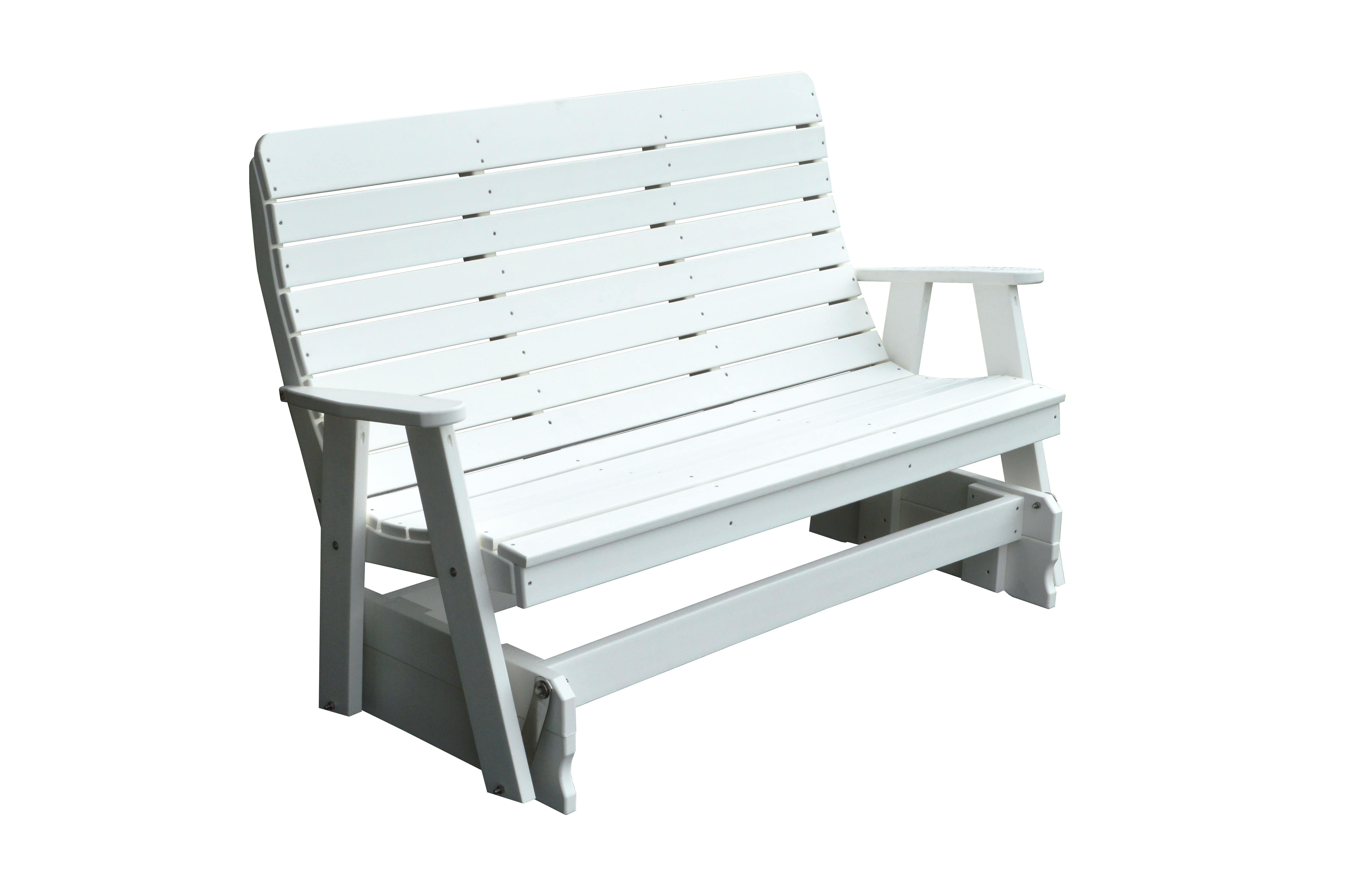 Keystone Amish Co. Salem Recycled Plastic Porch Glider - Eco-Friendly Outdoor Swing Bench for Patio, Garden & Backyard Relaxation