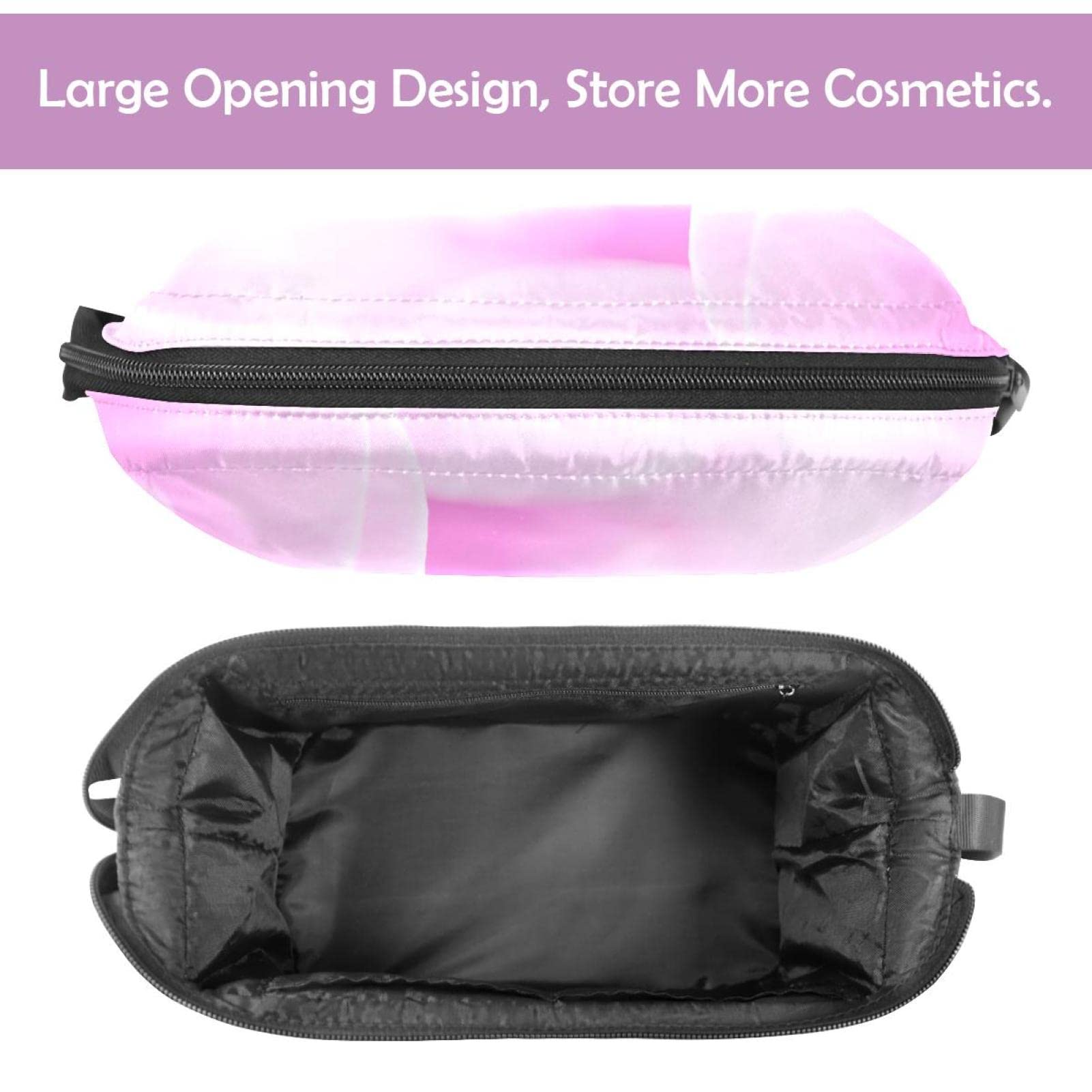 Large Makeup Bag for Women - Travel Cosmetic Organizer with Pink Cloud Flower Design, Waterproof Toiletry Pouch (Perfect for Travel, Gym, and Daily Beauty Storage)