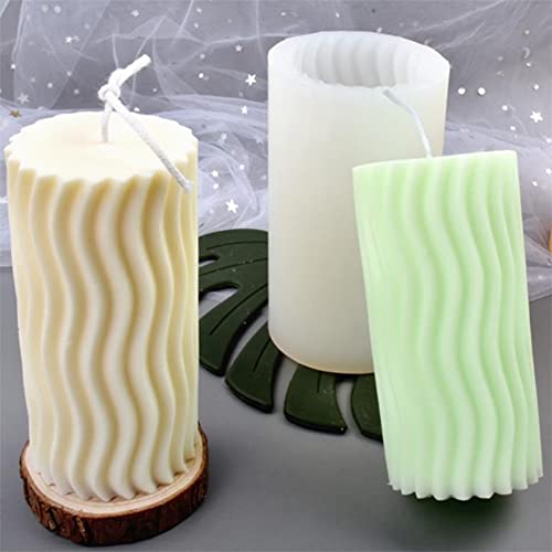 Premium Silicone Candle Molds for DIY Beeswax & Scented Candles - Creative Cylindrical Candle Making Kits, Soap Molds for Handmade Crafts - Perfect for Home Decor, Gifts & Aromatherapy by YSCEN