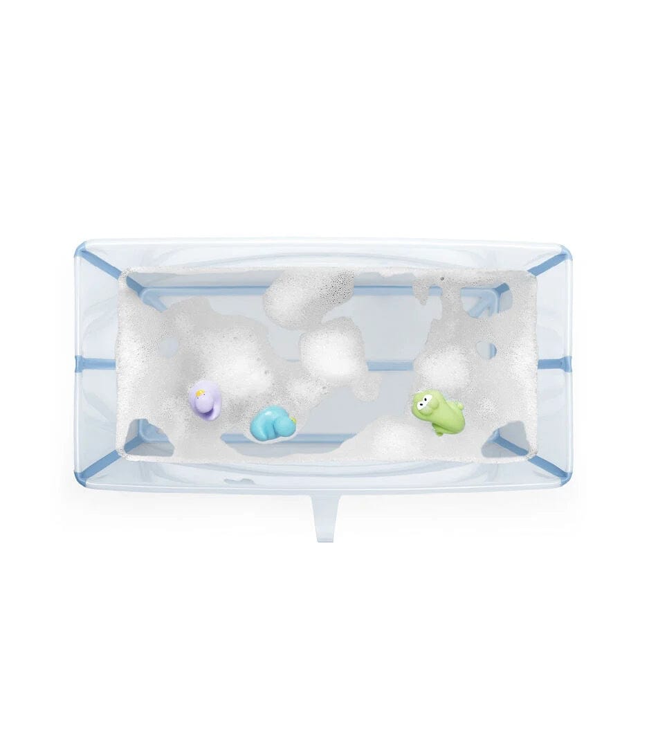 Stokke Flexi Bath® Baby Bathtub Bundle - Foldable & Portable Infant Tub for Newborns to Toddlers - Perfect for Home, Travel & Outdoor Use