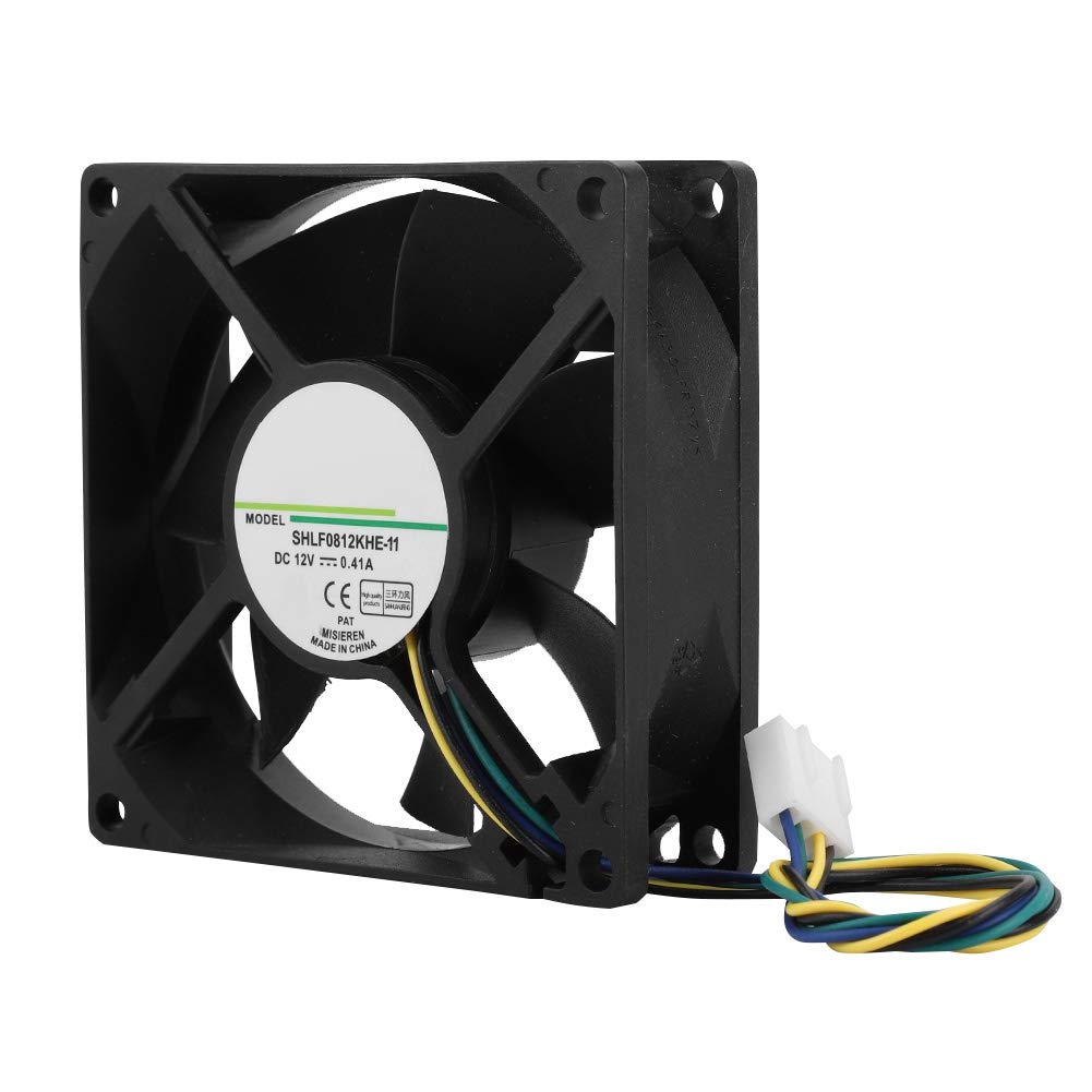 High Performance 80mm 12V PWM Computer CPU Cooling Fan - Ultra Quiet 4 Pin Ball Bearing Case Fan for PC Cooling | Ideal for Gaming PCs, Workstations & Home Office Desktops
