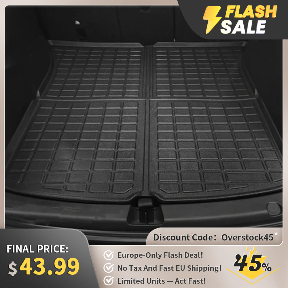 Premium All-Weather Rear Trunk Liner for Tesla Model Y - Heavy Duty Protection - Waterproof & Durable - Perfect for Road Trips, Camping & Outdoor Adventures