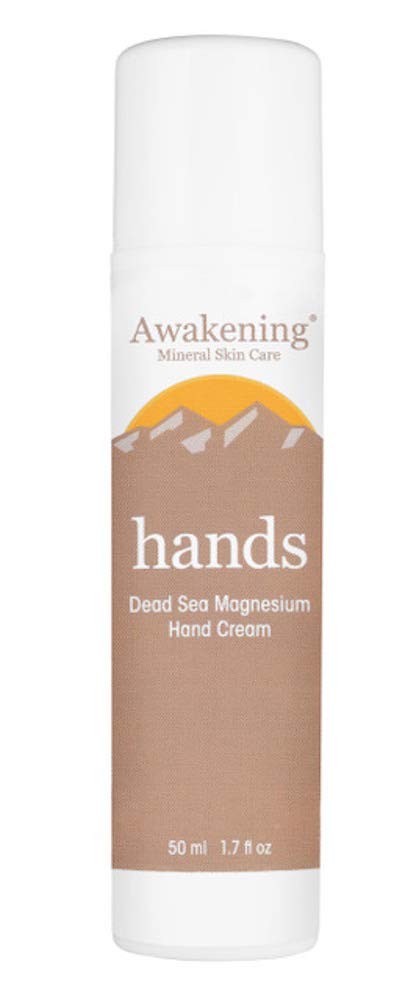 Awakening HANDS Magnesium-Rich Travel Size Hand Therapy Cream - Vegan Skincare for Dry, Cracked Fingers, Nails & Cuticles (50ml/1.75oz) - Perfect for Travel, Office & Winter Hand Care