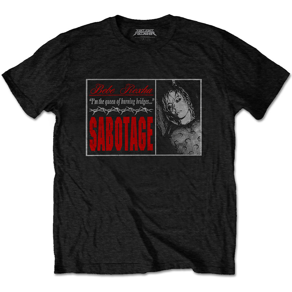 Bebe Rexha Unisex T-Shirt: Sabotage Let You Down (Back Print) | Vintage Band Tee for Men & Women | Perfect for Concerts, Parties & Casual Wear