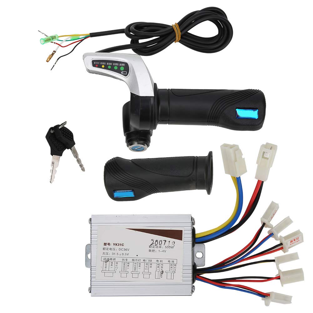 Shanrya Electric Throttle Controller Kit with Quantity Display - 8.3x6.6x3.8cm Handle, 617g - Compatible with E-Bikes, E-Scooters & Electric Tricycles - Perfect for Commuting, Delivery & Urban Transportation