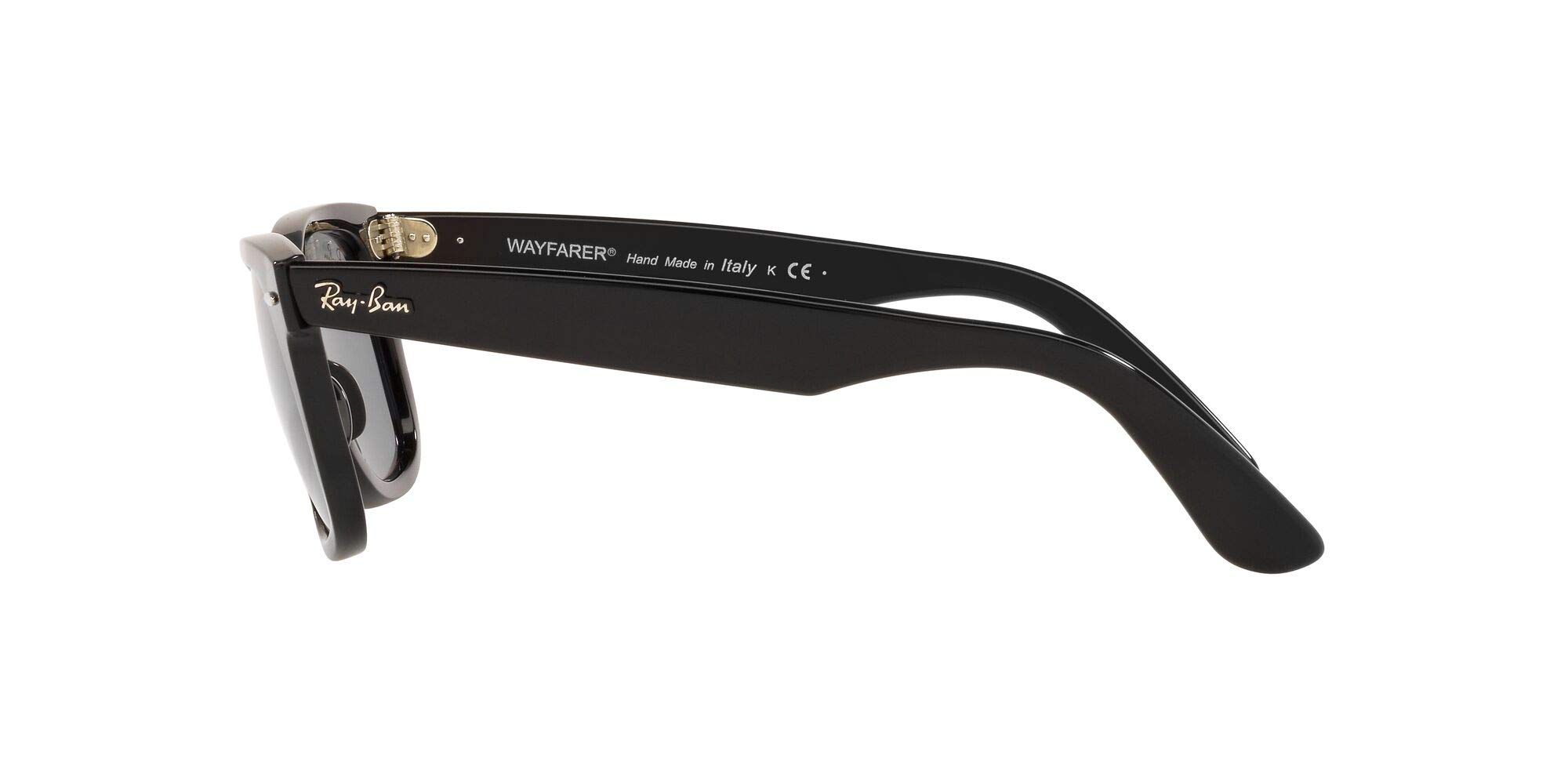 Ray-Ban RB2140 Original Wayfarer Sunglasses - Classic Black Frame with Green Lenses - UV Protection for Men & Women - Perfect for Driving, Beach & Outdoor Activities