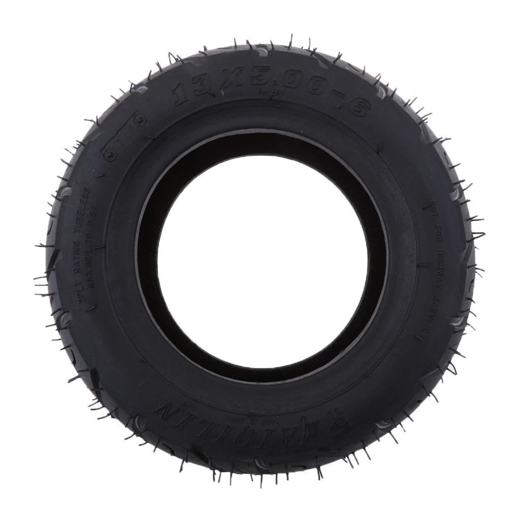 13X5-6 Inch Rubber Motorcycle Tires - Fits Folding Bikes, Scooters, Quads & Dirt Bikes | Tubeless Durable Tread Tires with Easy Installation | Perfect for Off-Roading, Commuting & Adventure Riding