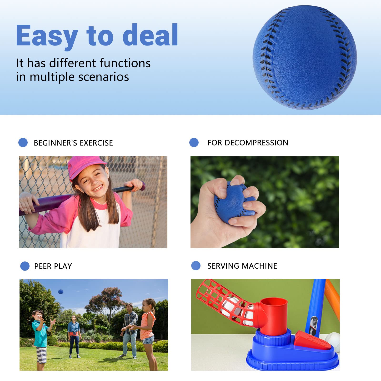 **12 Pack Soft Foam Baseballs for Kids - Safe Training Baseballs for Throwing, Catching & Batting Practice - Regulation Size for Indoor & Outdoor Play**