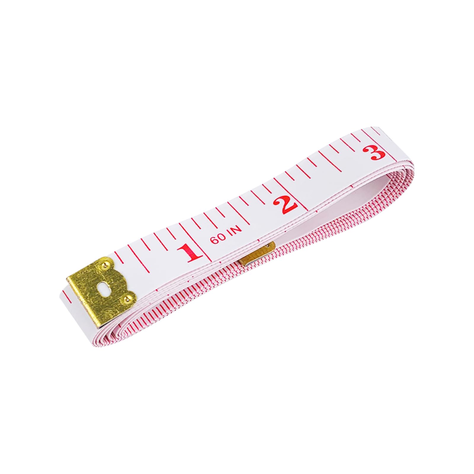 GDMINLO 60-Inch Soft Tape Measure - Dual Scale Flexible Sewing Tailor Ruler for Body Measurements, Weight Loss & Medical Use (Centimeter/Metric on Reverse) - Ideal for Crafting, DIY Projects & Fitness Tracking (Red on White)