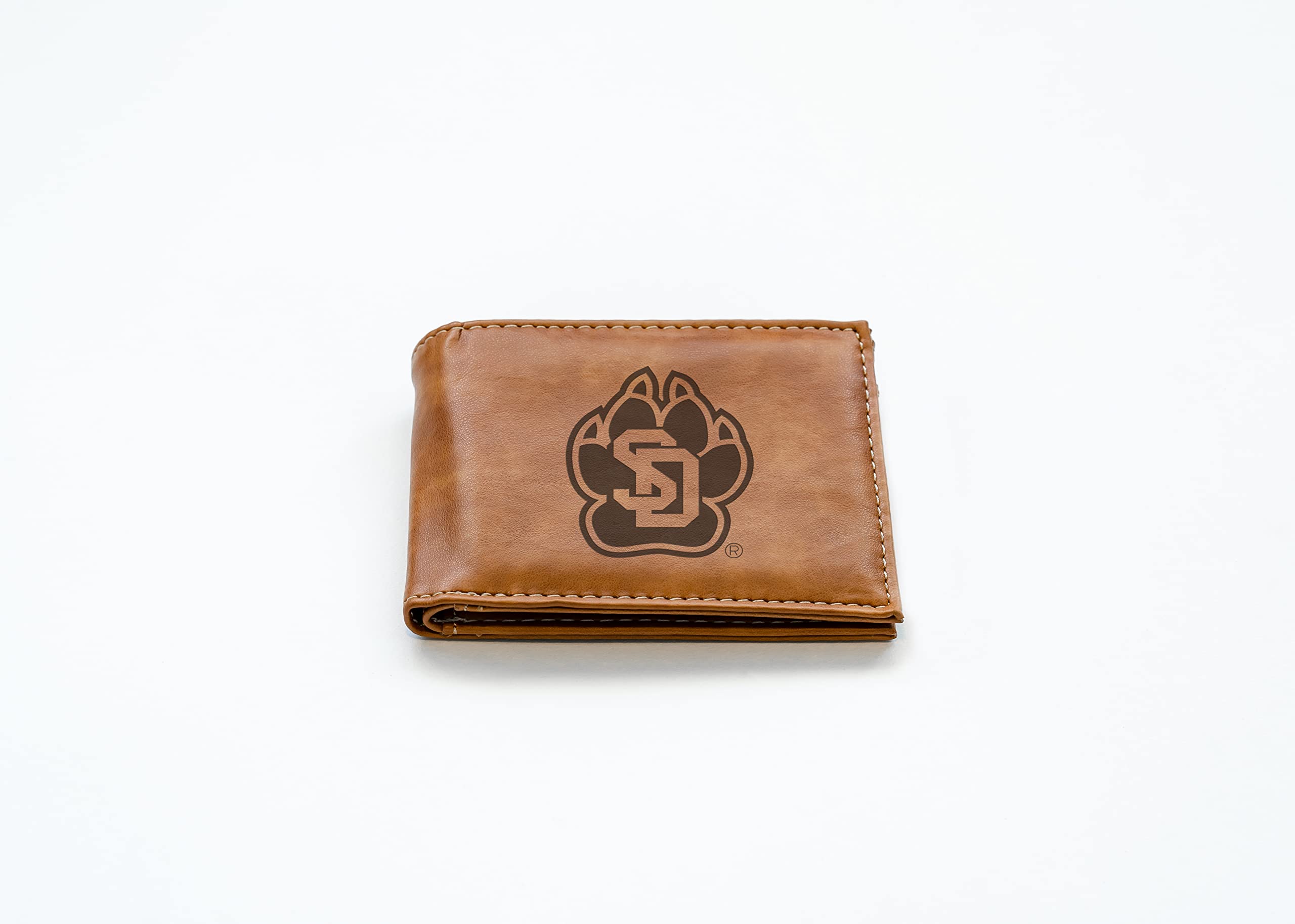 NCAA Laser Engraved Slim Billfold Wallet - Personalized College Team Design - Perfect Gift for Men & Women - Ideal for Everyday Use, Travel & Sports Events