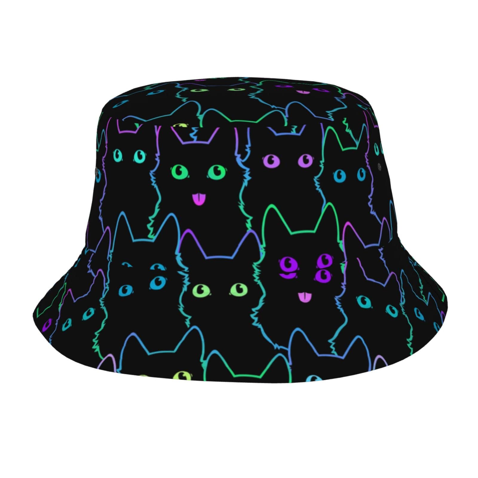 Trippy Psychedelic Bucket Hat for Women & Men - Vibrant Fisherman Cap with Unique Art Design, Perfect for Casual Wear, Travel, Beach & Summer Outdoor Activities