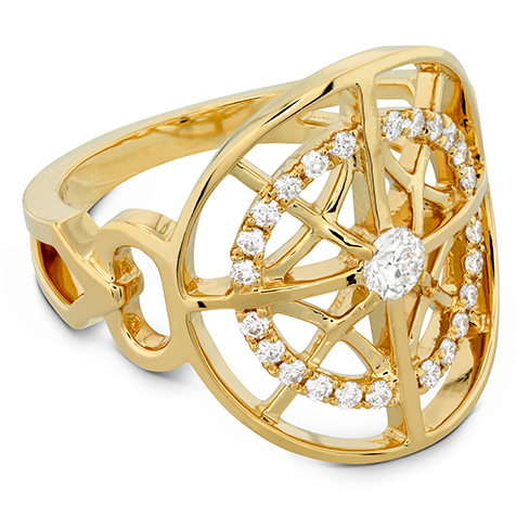 Hearts On Fire Copley Medallion Right Hand Diamond Ring - 1.00ct Round Brilliant Cut Diamond Engagement Ring for Women, 14K White Gold Wedding Band, Perfect for Anniversary Gifts & Special Occasions