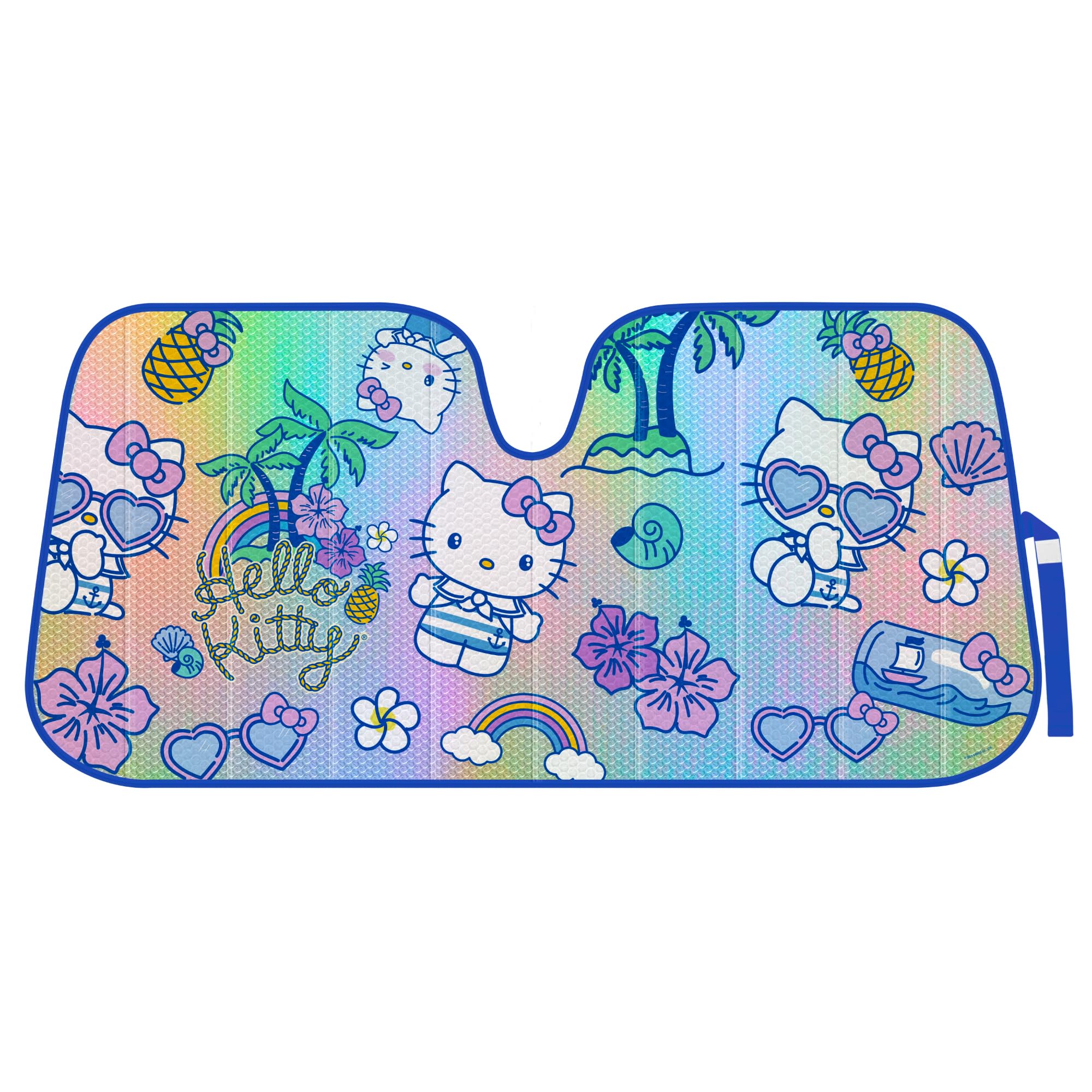 Hello Kitty Car Windshield Sun Shade - Officially Licensed Sanrio Cute Car Accessories for Women & Girls - Foldable UV Protection Sunshield for Summer - Perfect for Parking, Road Trips & Daily Commute