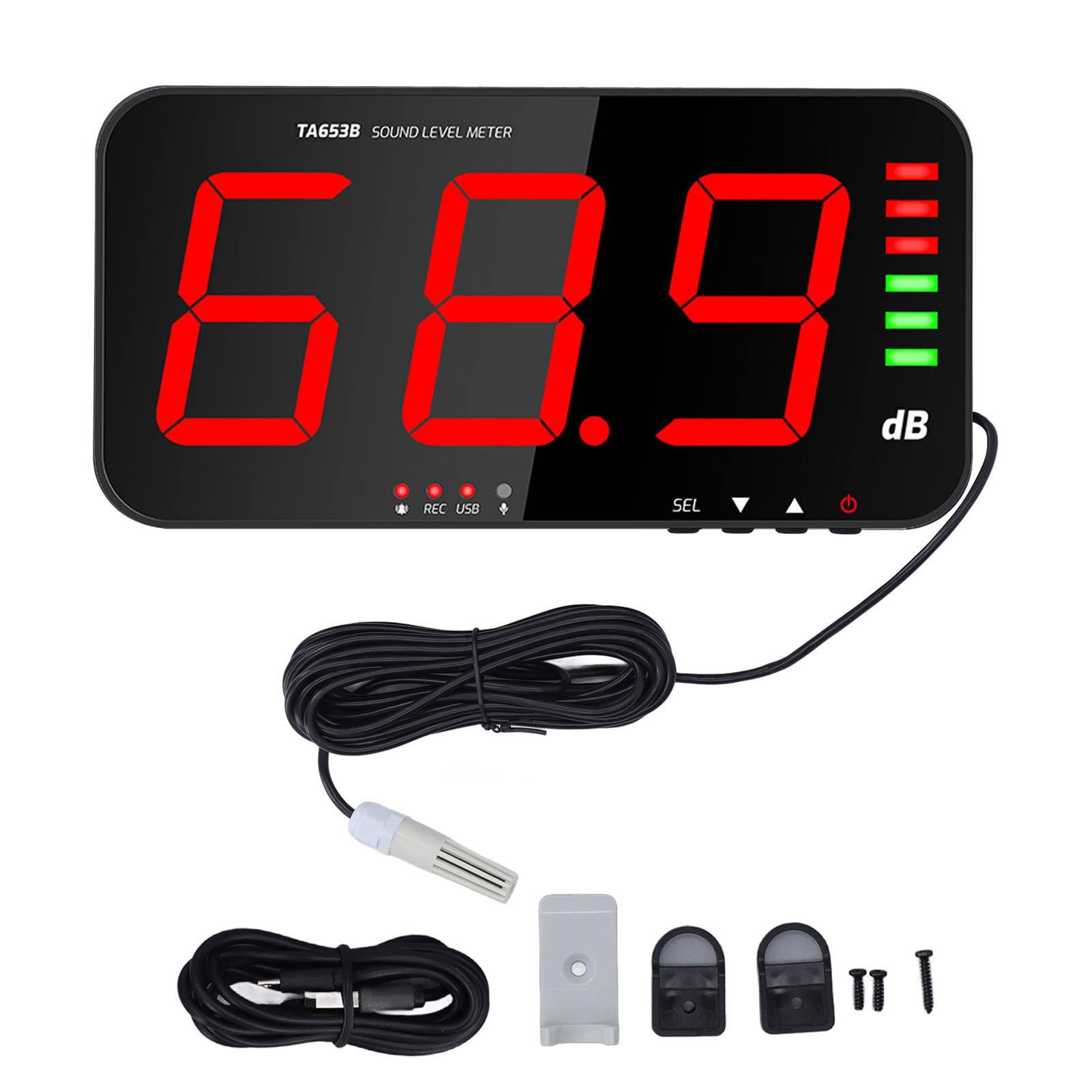 Digital Sound Level Meter with Temperature & Humidity Sensor - 13
