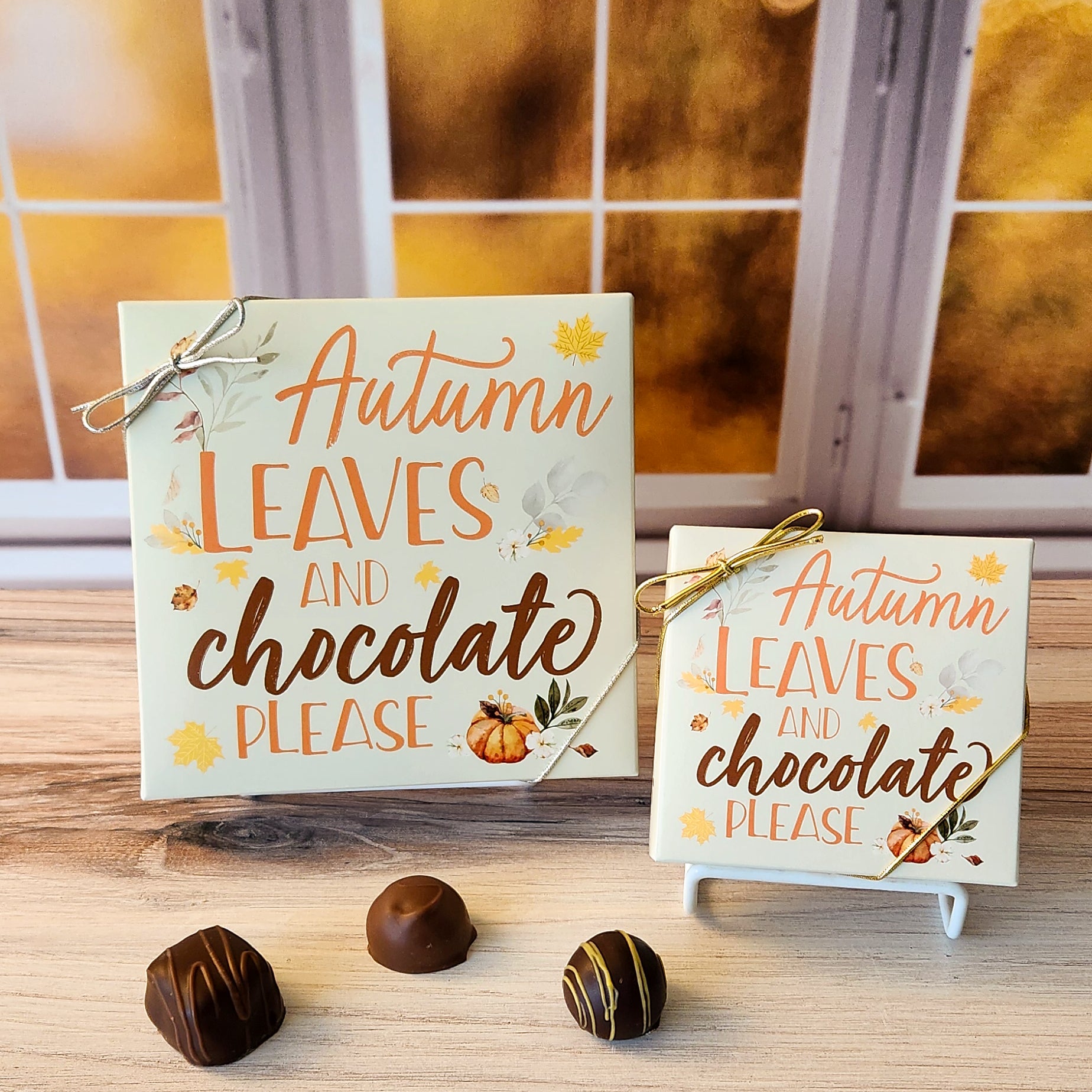 Premium Autumn Leaves & Chocolate Gift Box - Deluxe Assorted Chocolates Collection | Perfect for Fall Parties, Thanksgiving Gifts & Holiday Treats