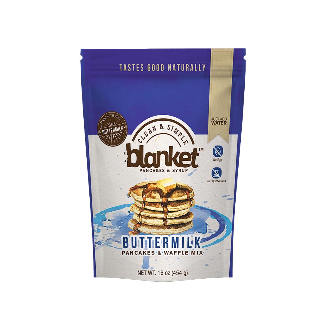 Buttermilk Pancake & Waffle Mix Powder - 16oz Breakfast & Snack Pack | Fluffy Pancakes with Syrup | Perfect for Family Breakfast, Brunch, or Quick Snacks