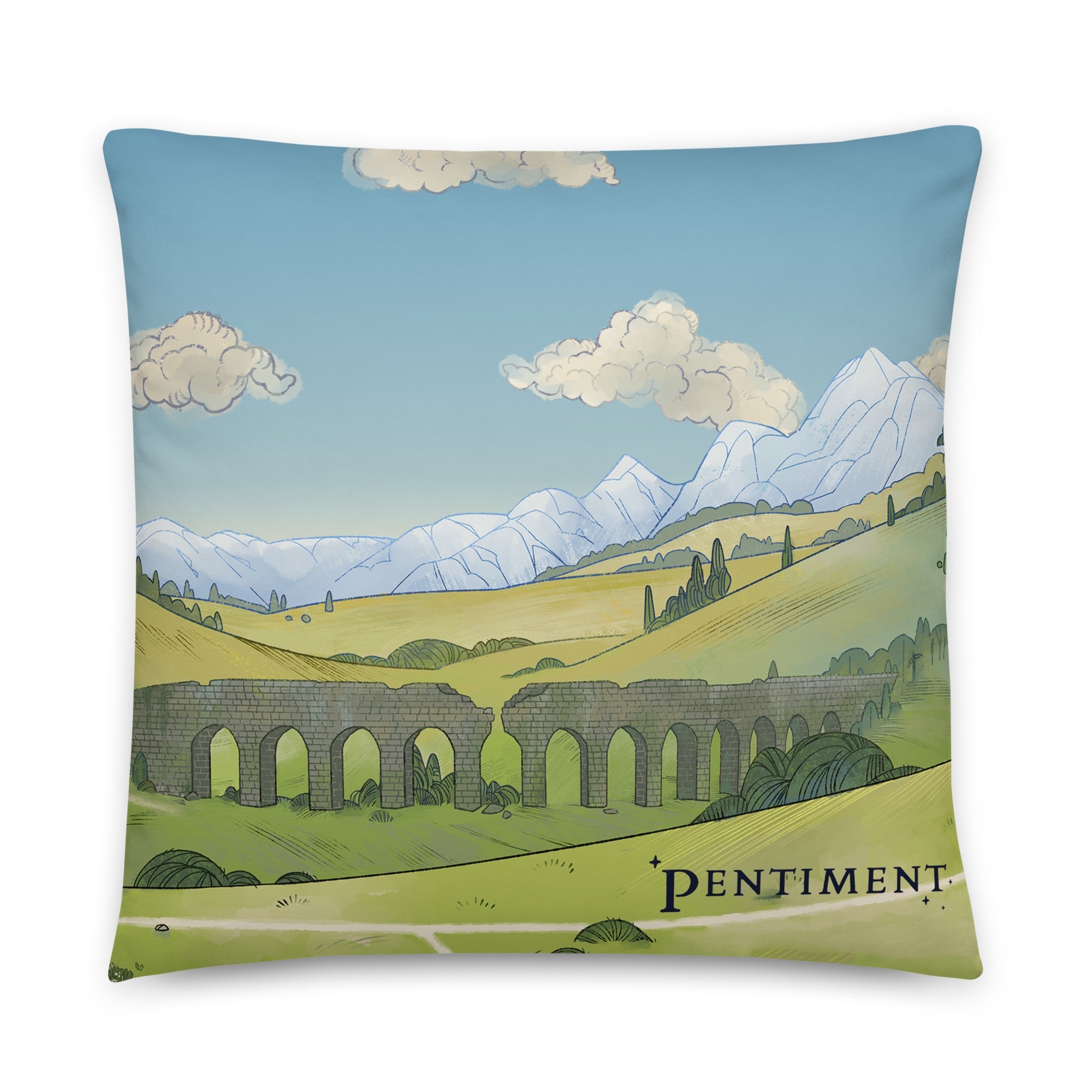 Pentiment Meadow Throw Pillow - Soft Decorative Cushion Cover for Sofa, Bed, Living Room - Perfect for Home Decor & Cozy Comfort